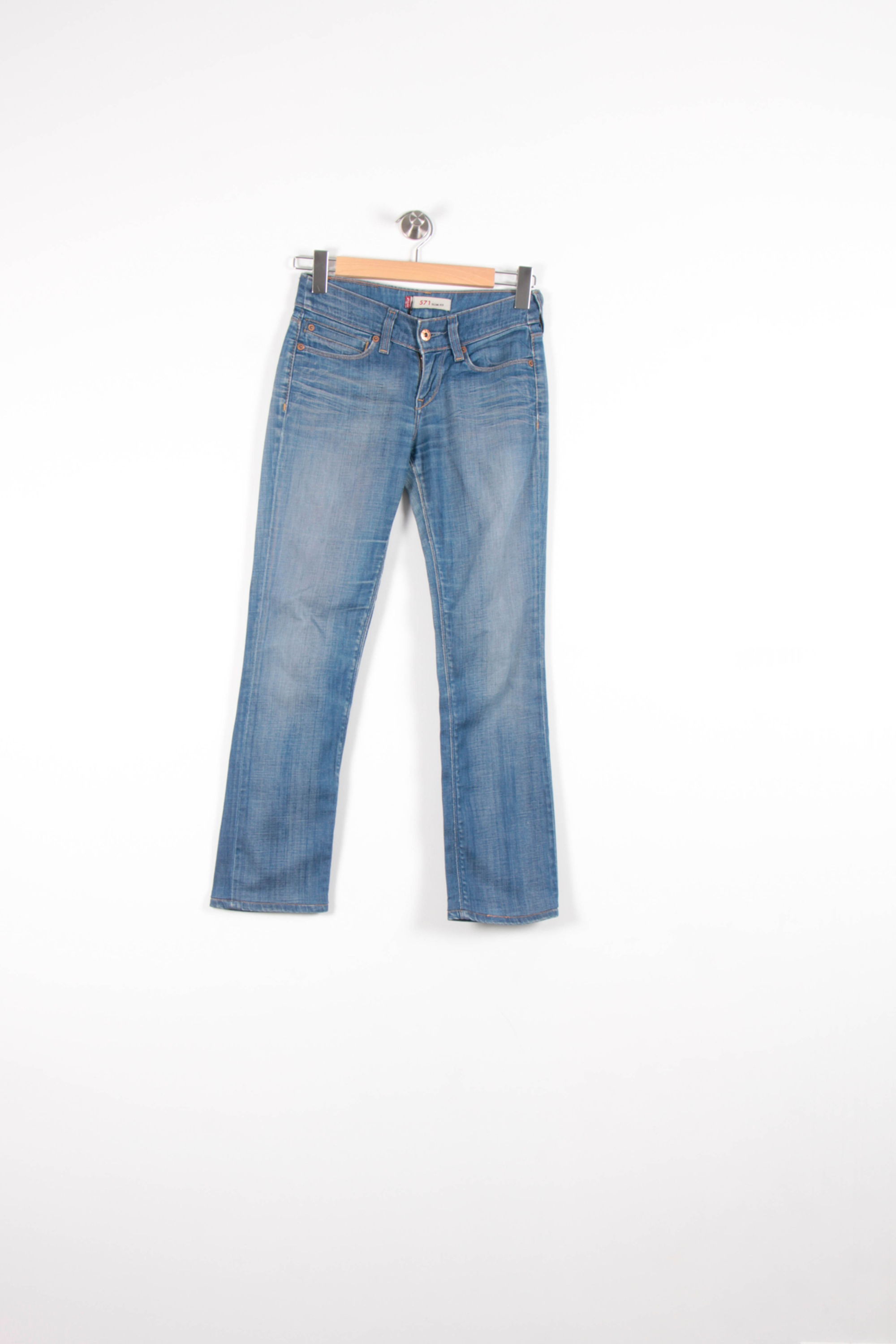 Cropped slim jeans with studs LEVI'S - Seconde main Blue