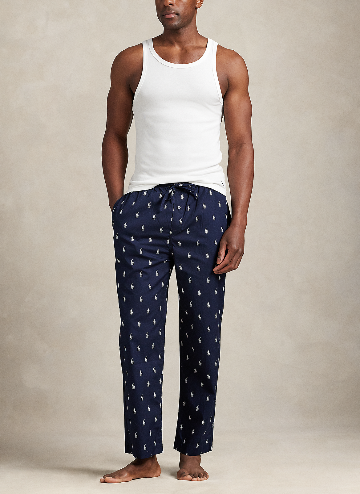 Gerade geschnittene Baumwollhose POLO RALPH LAUREN Blau