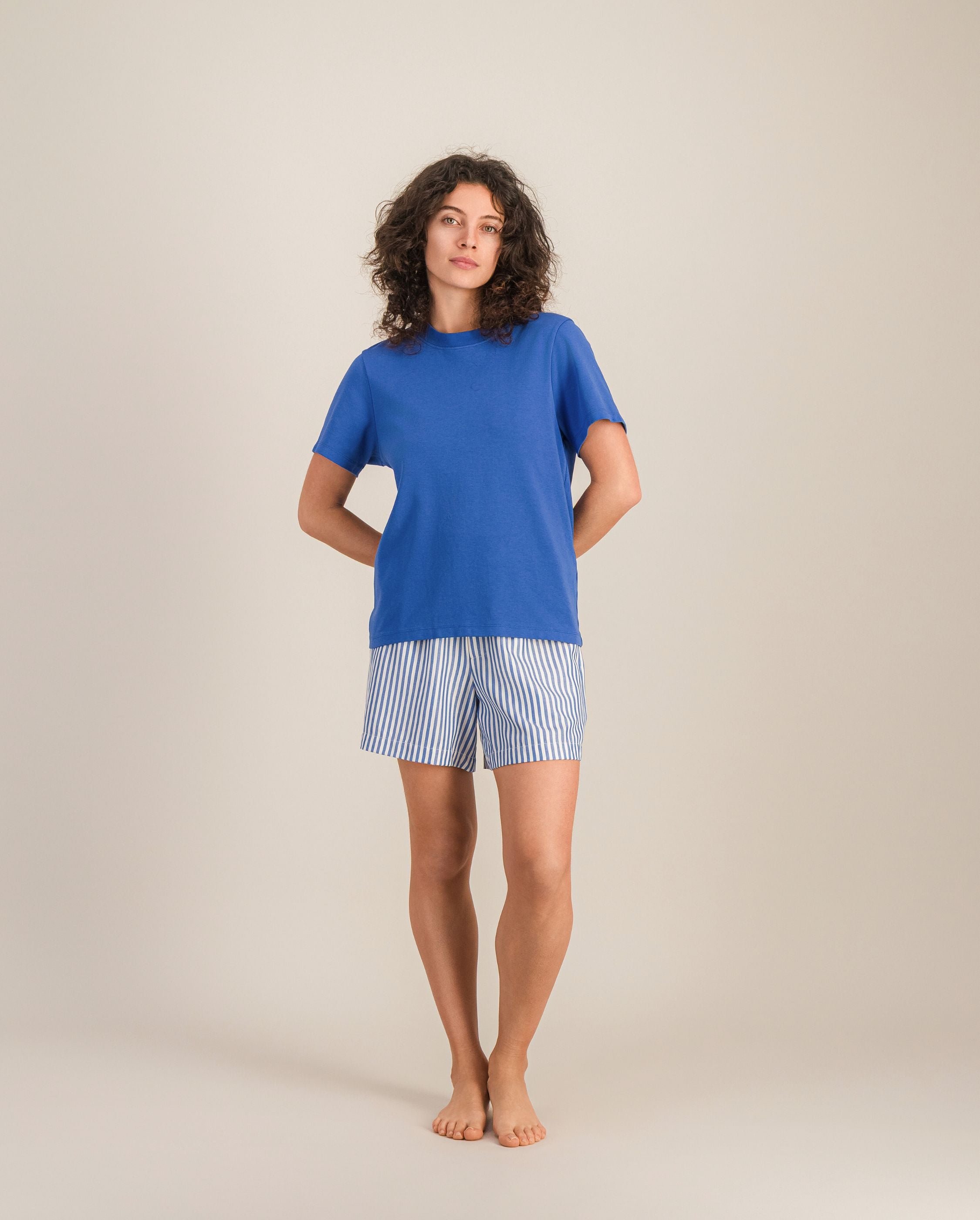 Women's organic cotton t-shirt, azure ANGARDE Blue