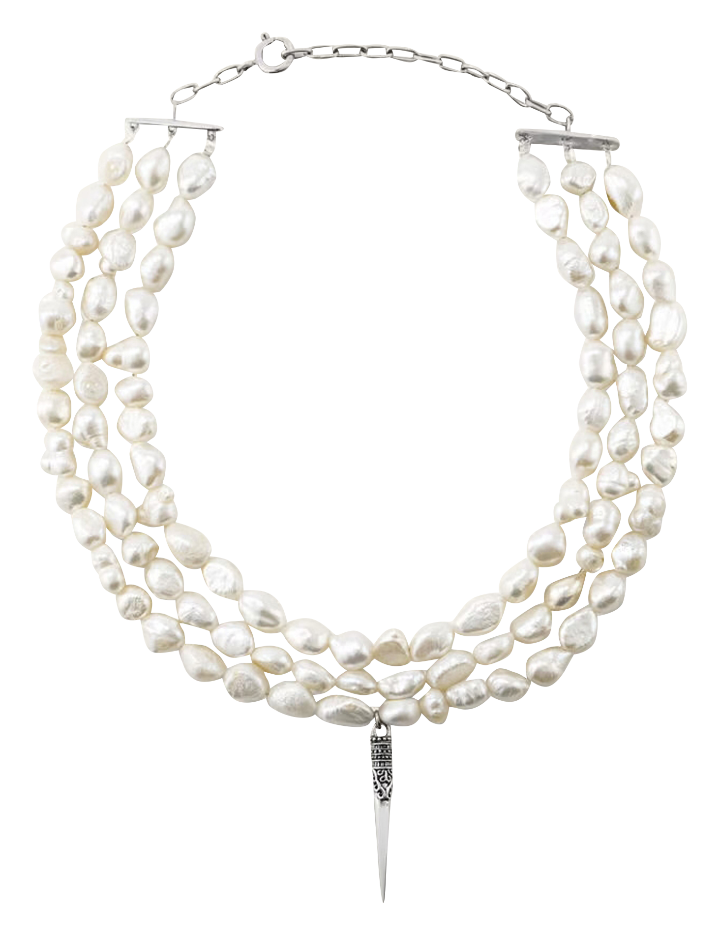 Ketting met kraaltjes BA&SH Zilver