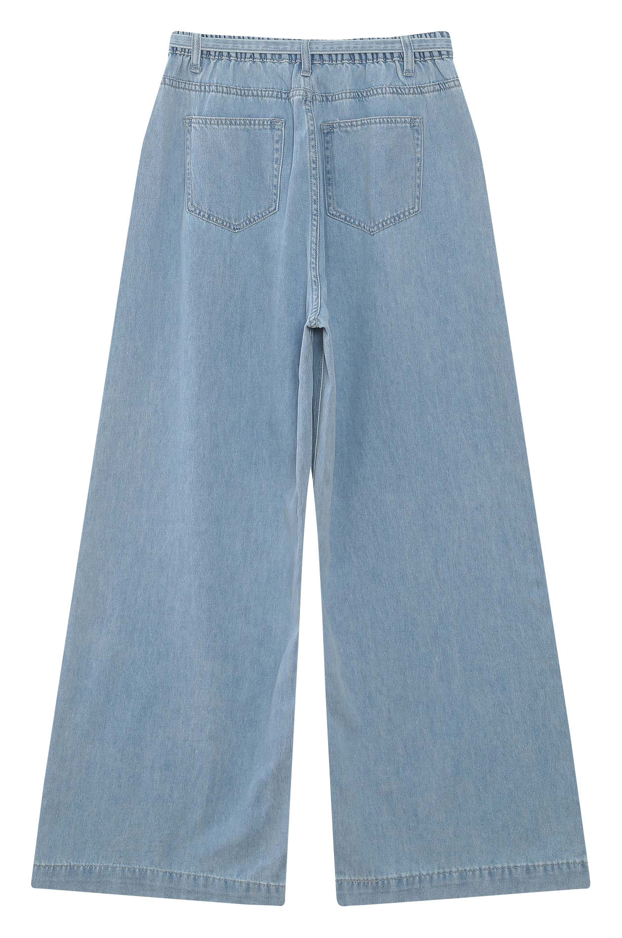 <p>High-Waist Baggy Jeans mit Gürtel</p> GRACE ET MILA Blau