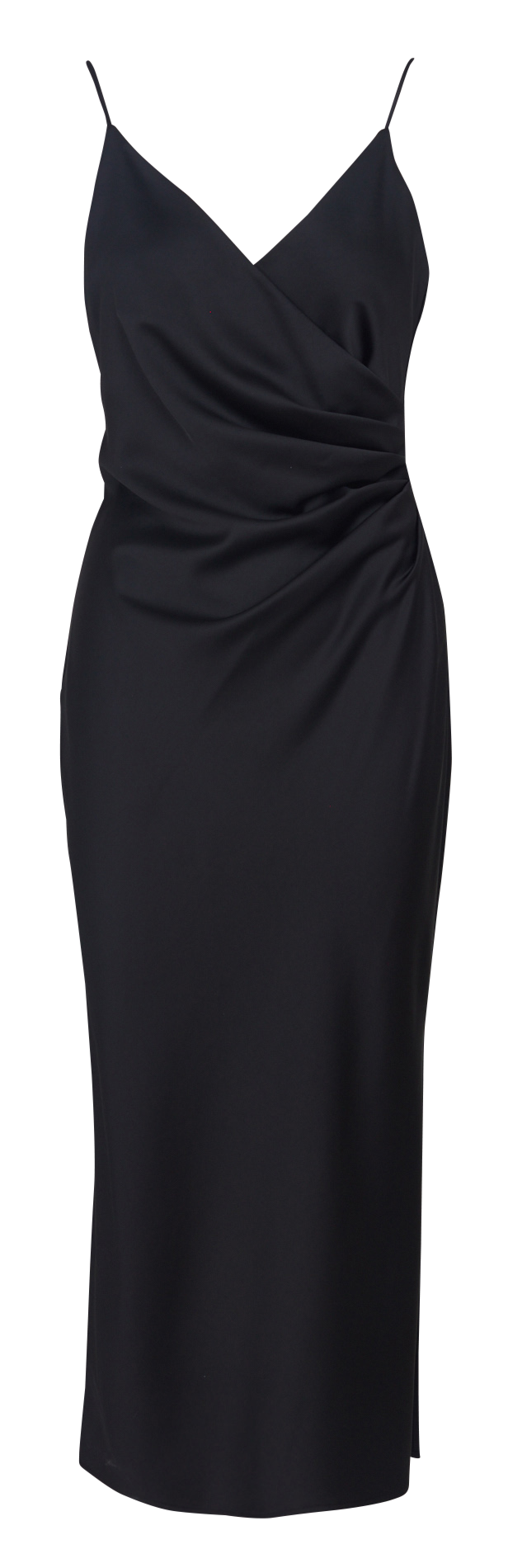 Printed V-neck satin midi dress IMPERIAL