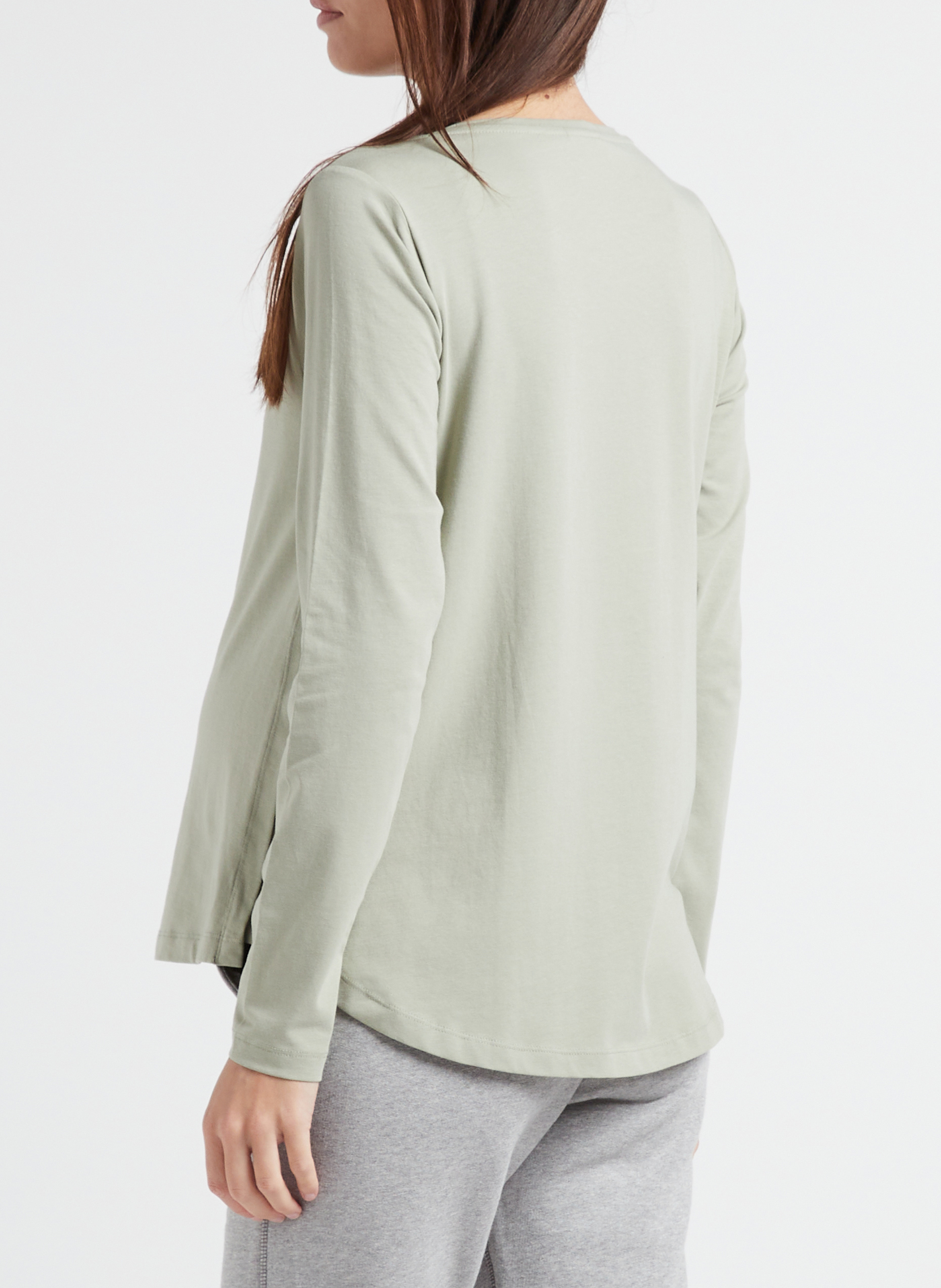 Tee-shirt col rond en coton bio mélangé  BOOB Vert