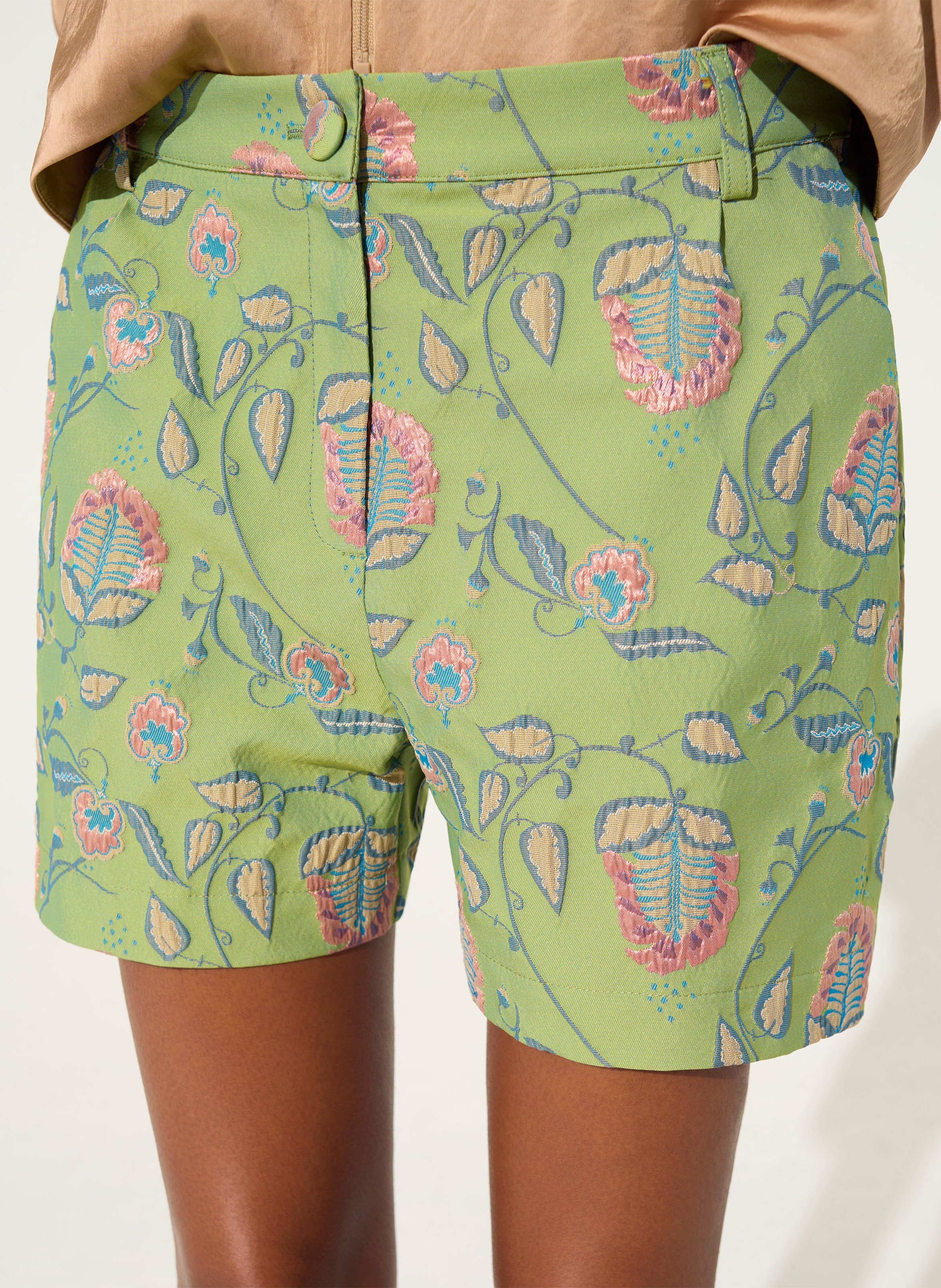 Kurzer Jacquard-Rock COTELAC Grun