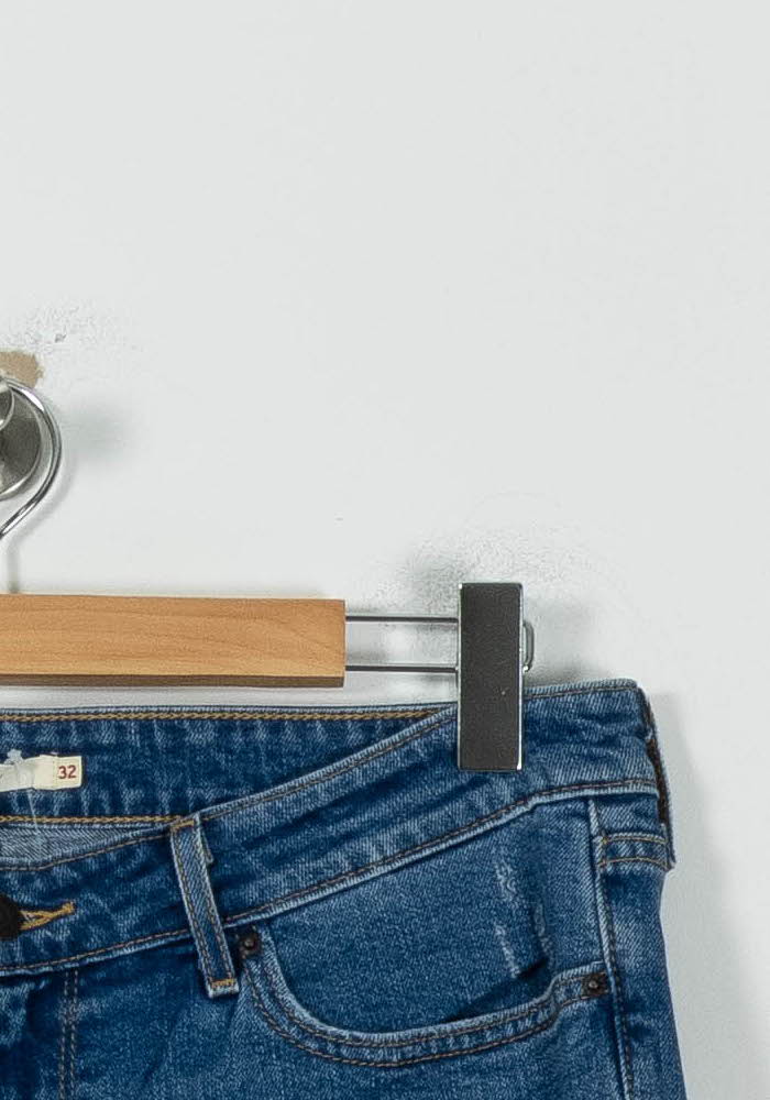 Cropped slim jeans with studs LEVI'S - Seconde main Blue