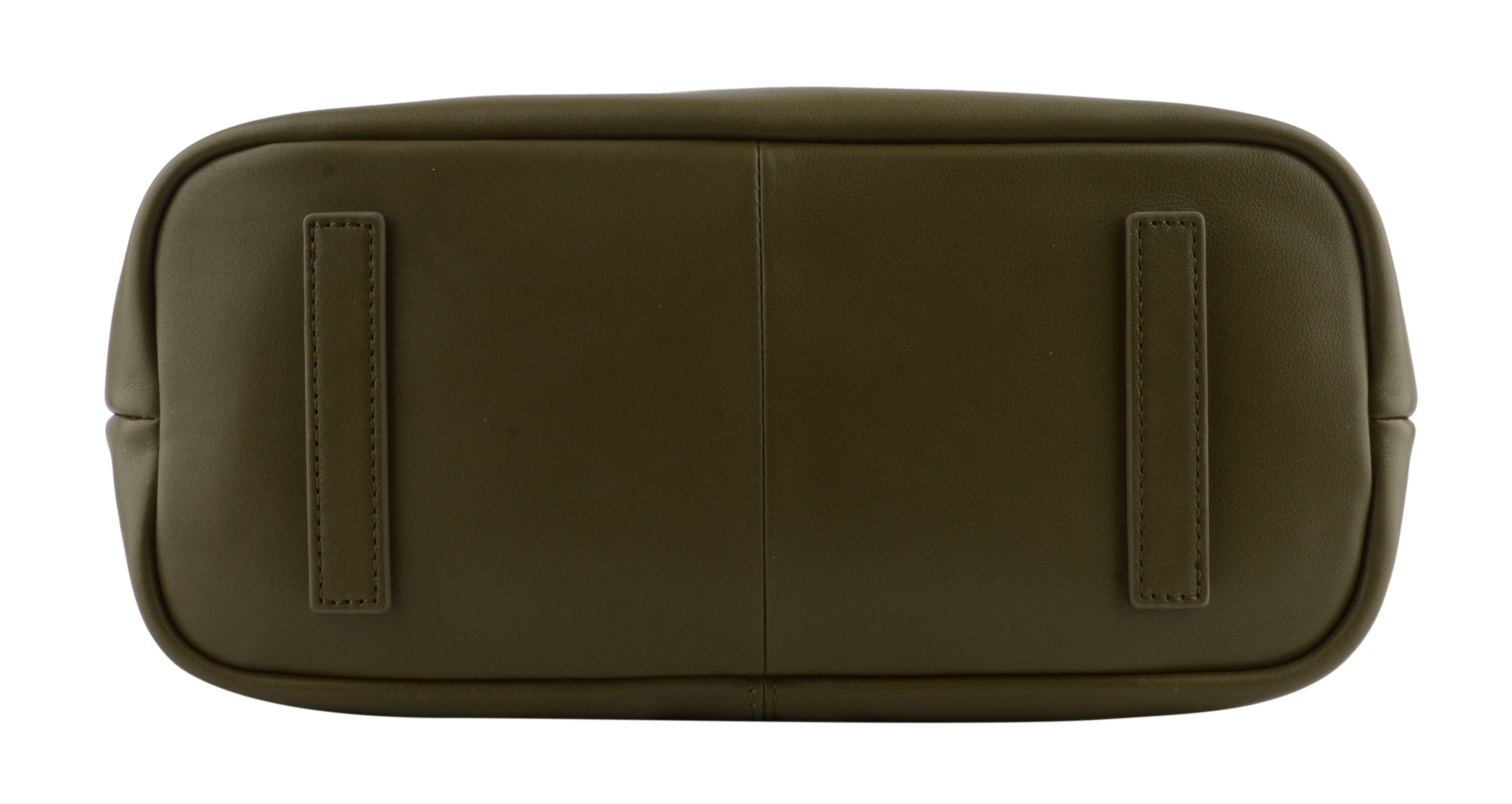 Calfskin leather shoulder bag Khaki