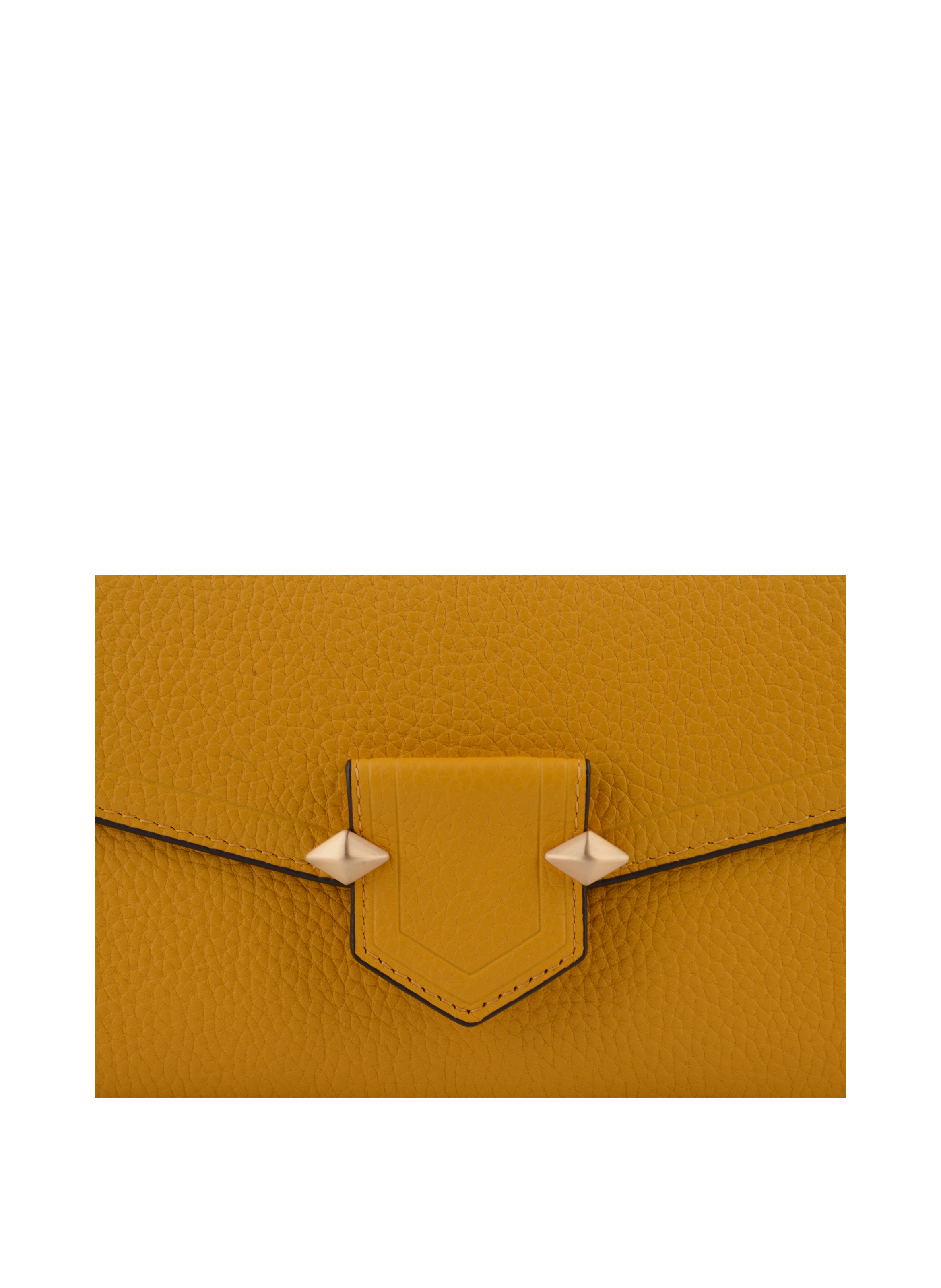 Calfskin leather shoulder bag POURCHET Orange