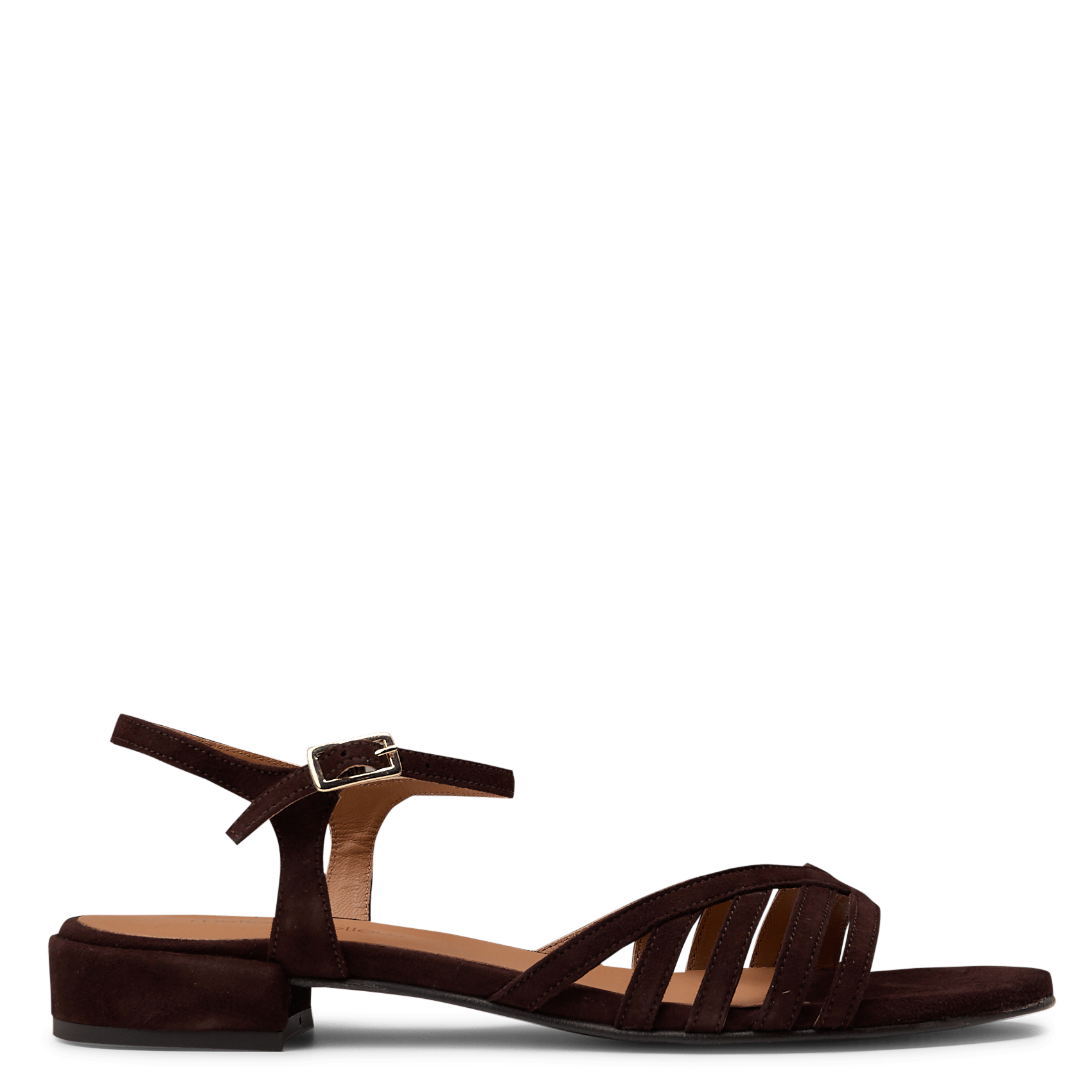 Aouda flat leather sandals MELLOW YELLOW Brown