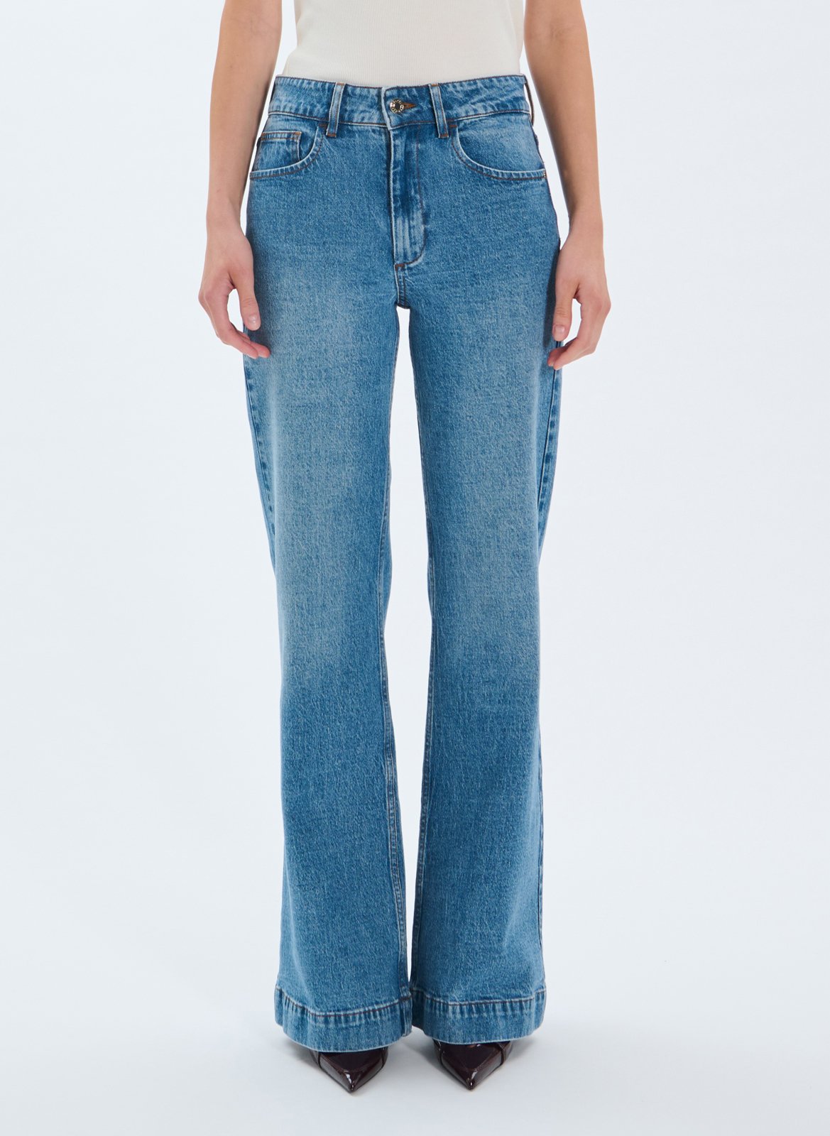 Flared High Waist Jeans ZAPA Blau