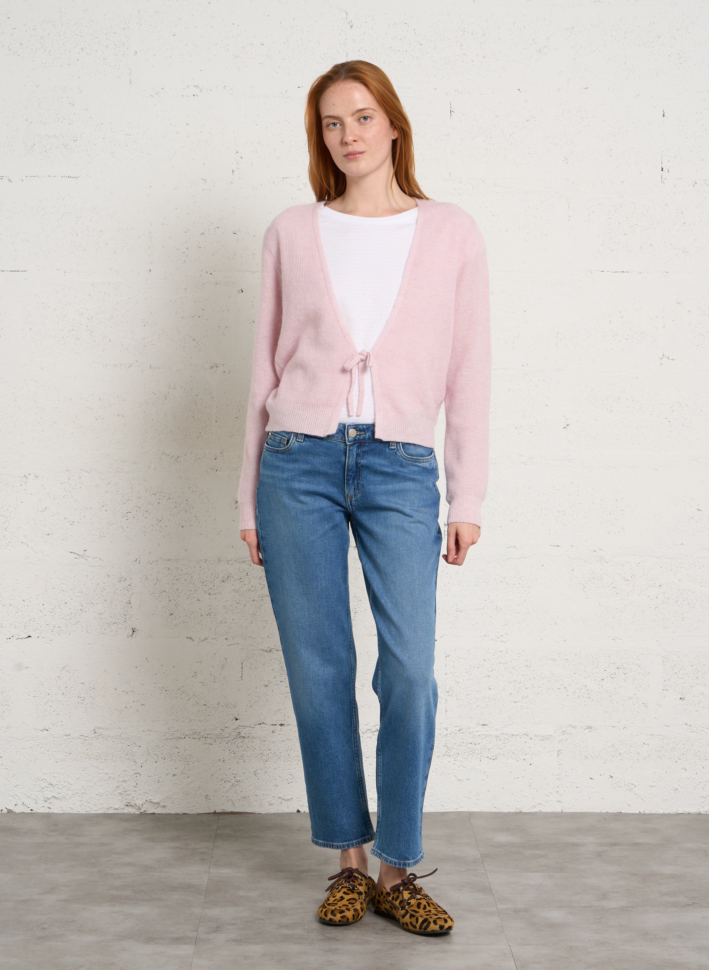 Cardigan van wolmix met V-hals MAISON 123 Roze