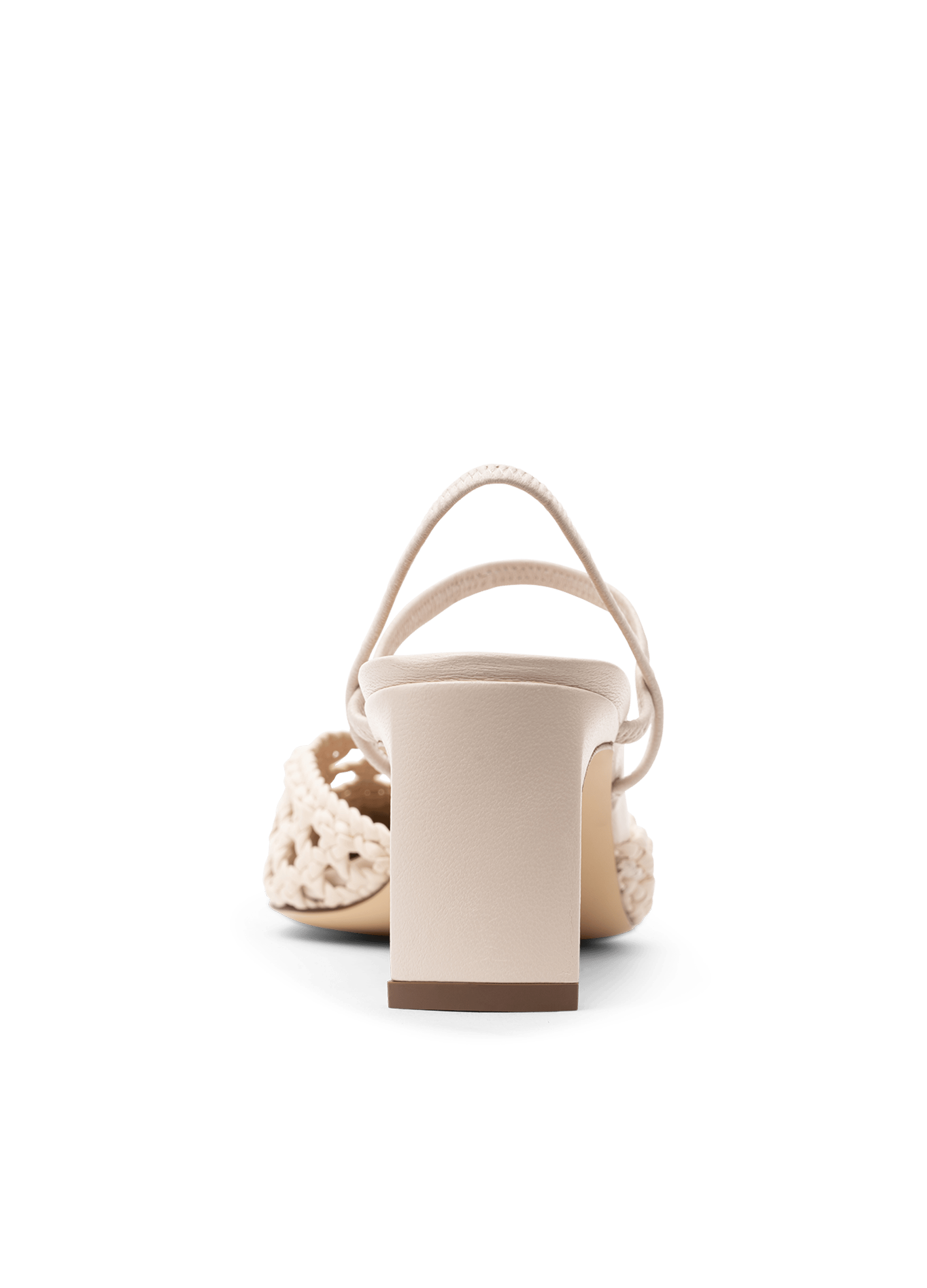 Slingback en cuir nappa latte PARALLELE PARIS Blanc