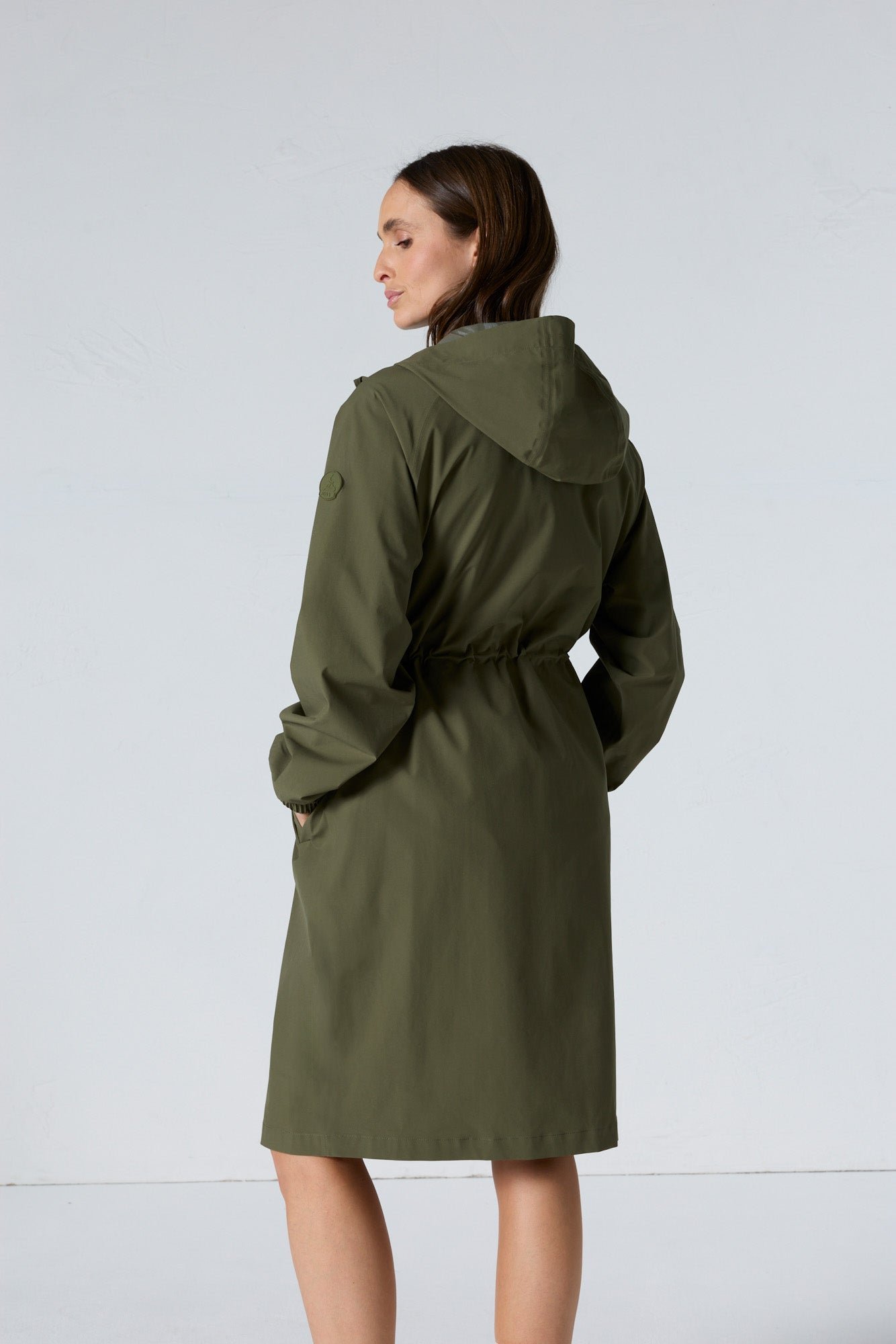 Long airy raincoat JOTT Green