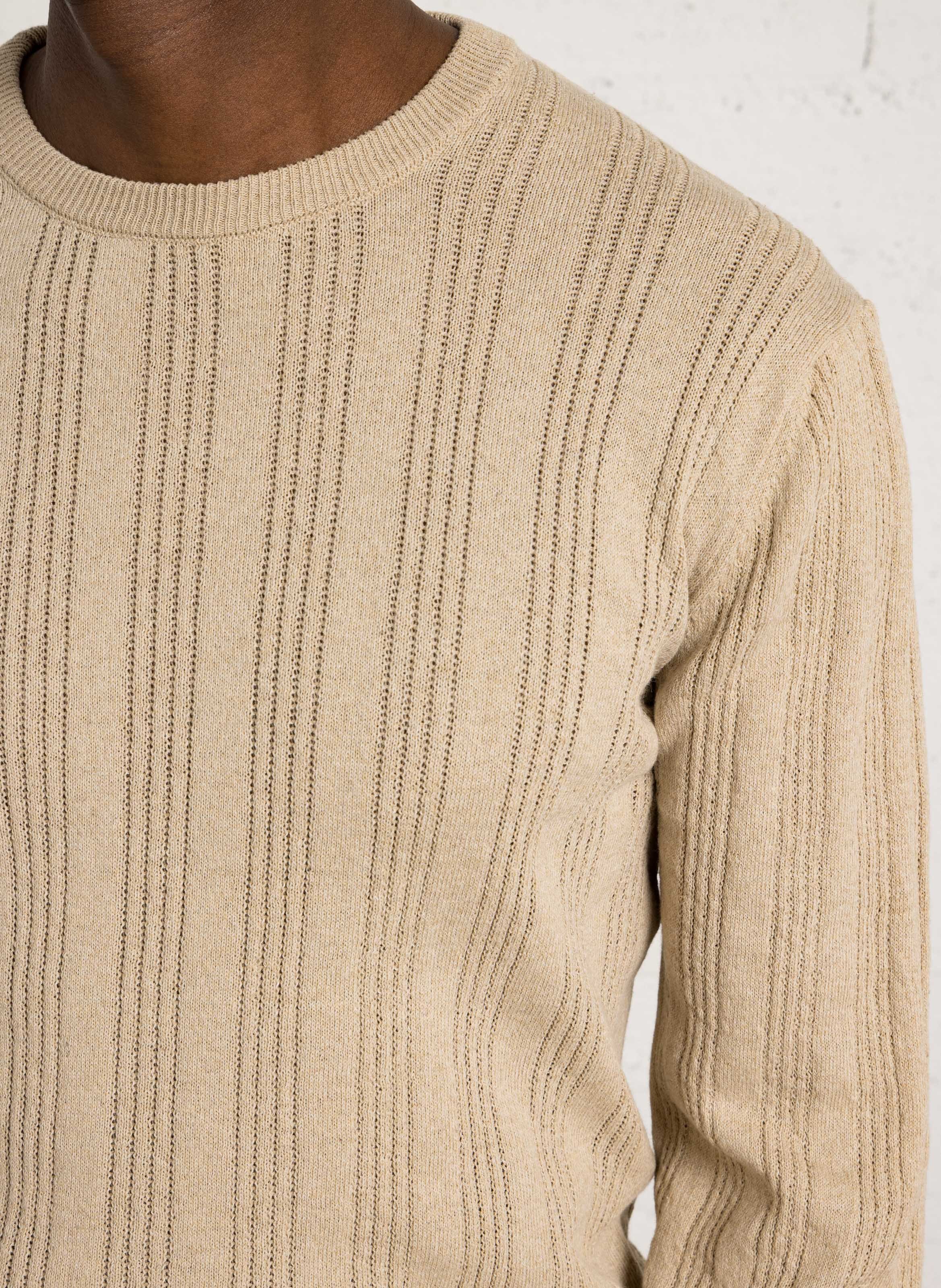 Fitted round neck sweater IMPERIAL Beige