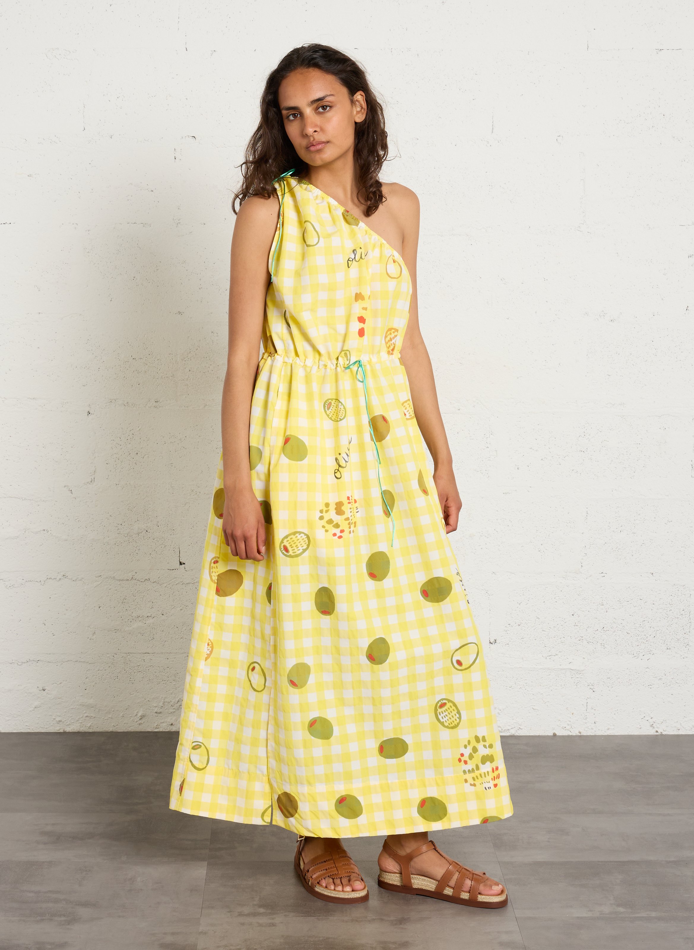 Sandales plates en cuir MELLOW YELLOW Marron