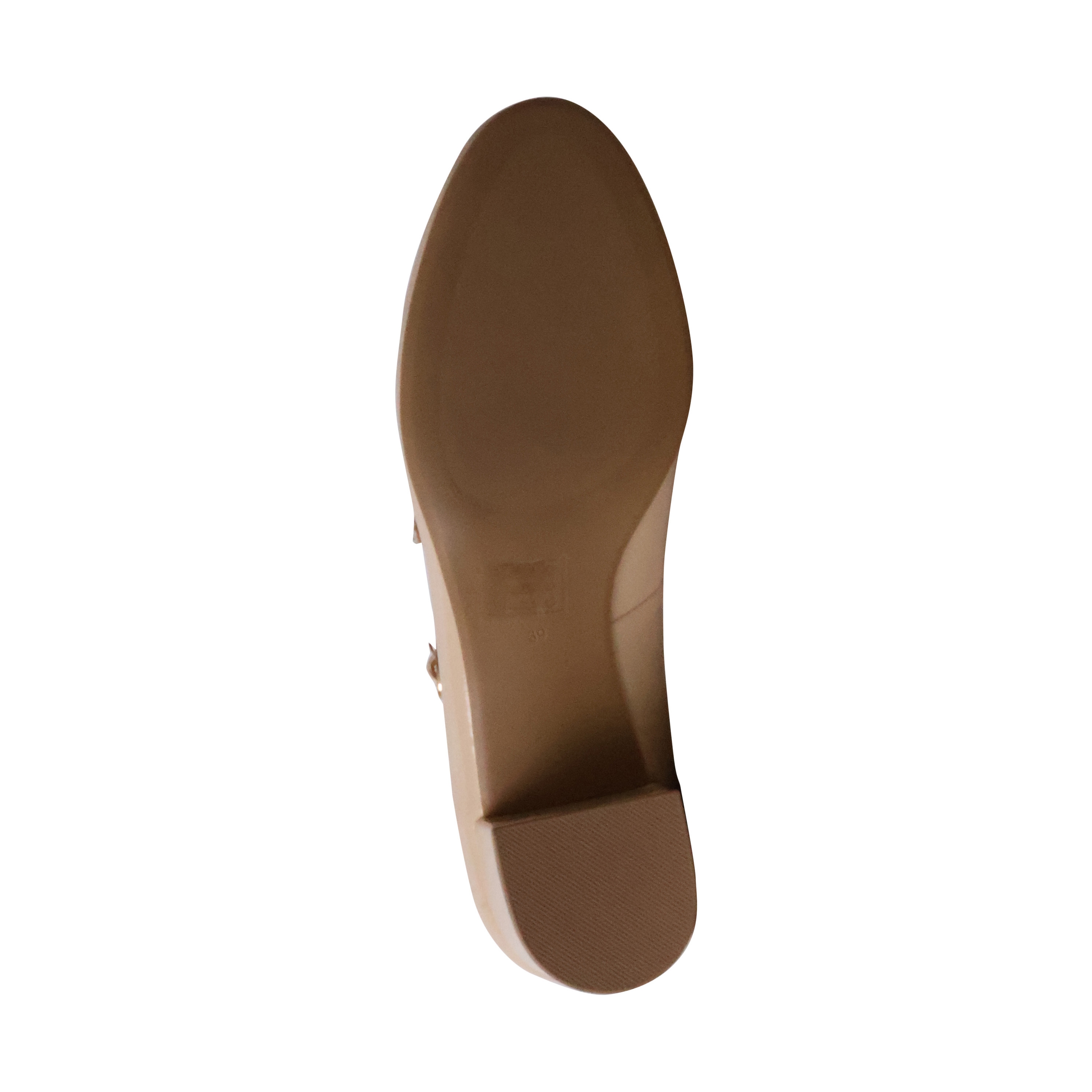 Ballerines à talon cuir  pivoine EMILIE KARSTON Beige
