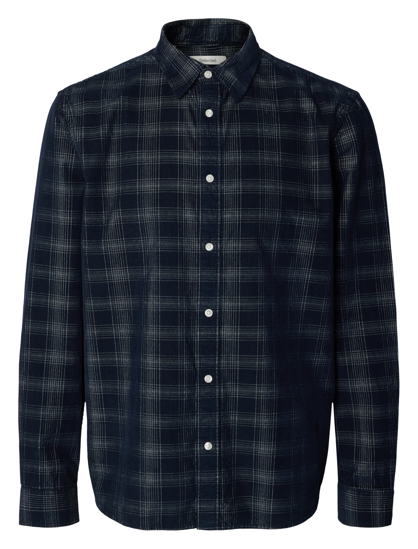 Blouse van biokatoen met klassieke kraag SELECTED