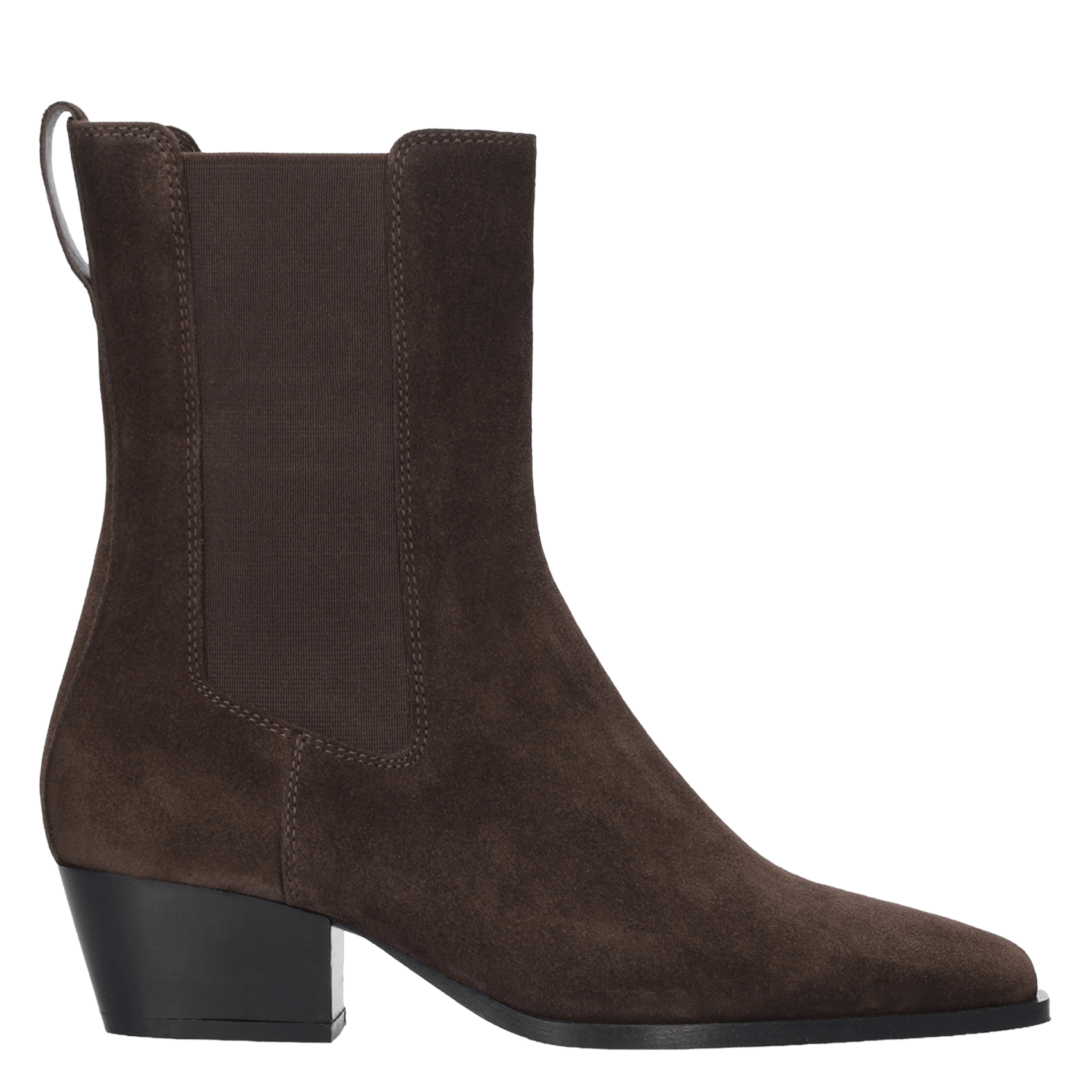 Stiefeletten mit eckiger Spitze aus Wildleder BIBI LOU Braun
