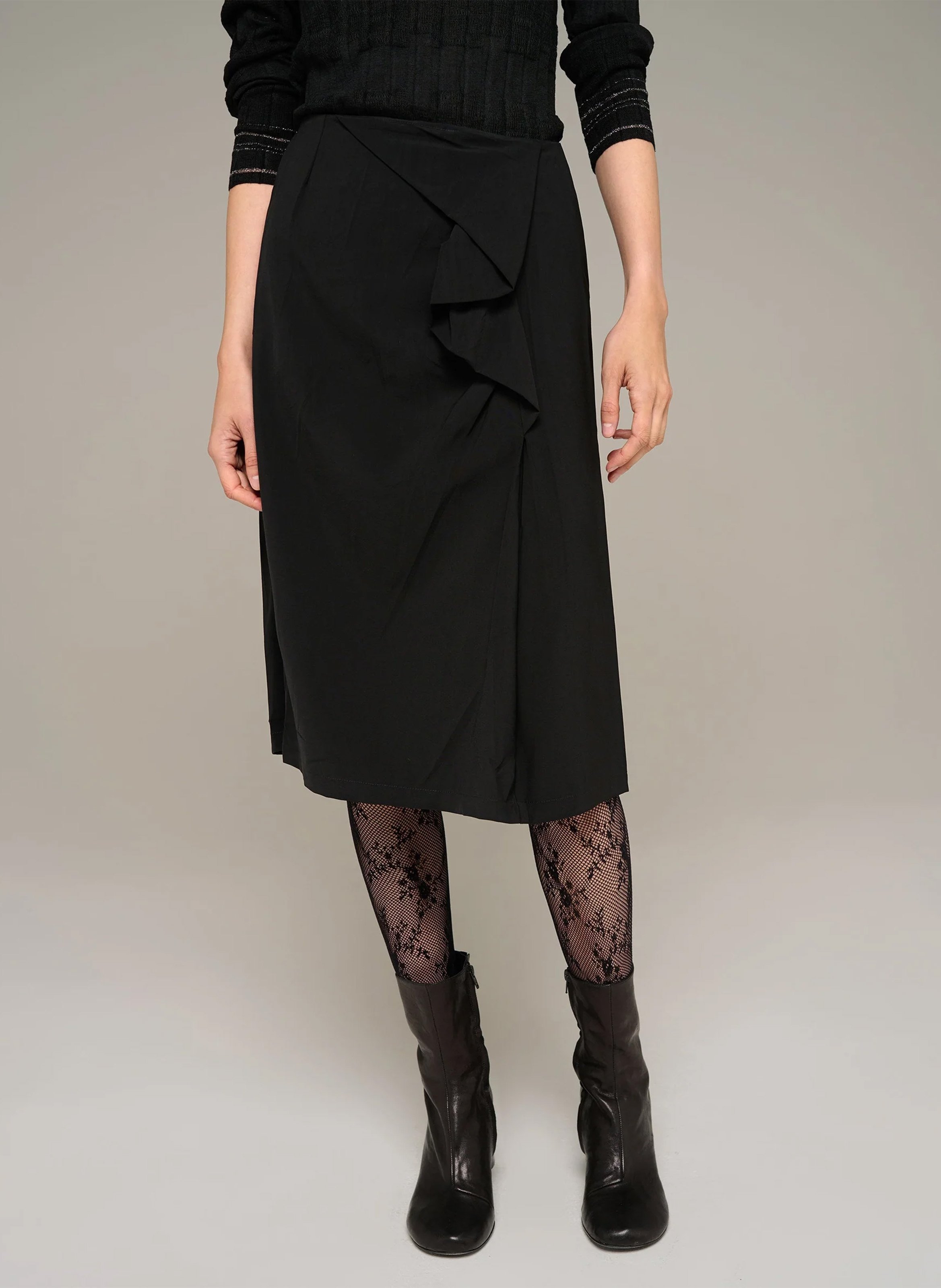 Short straight skirt COTELAC Black
