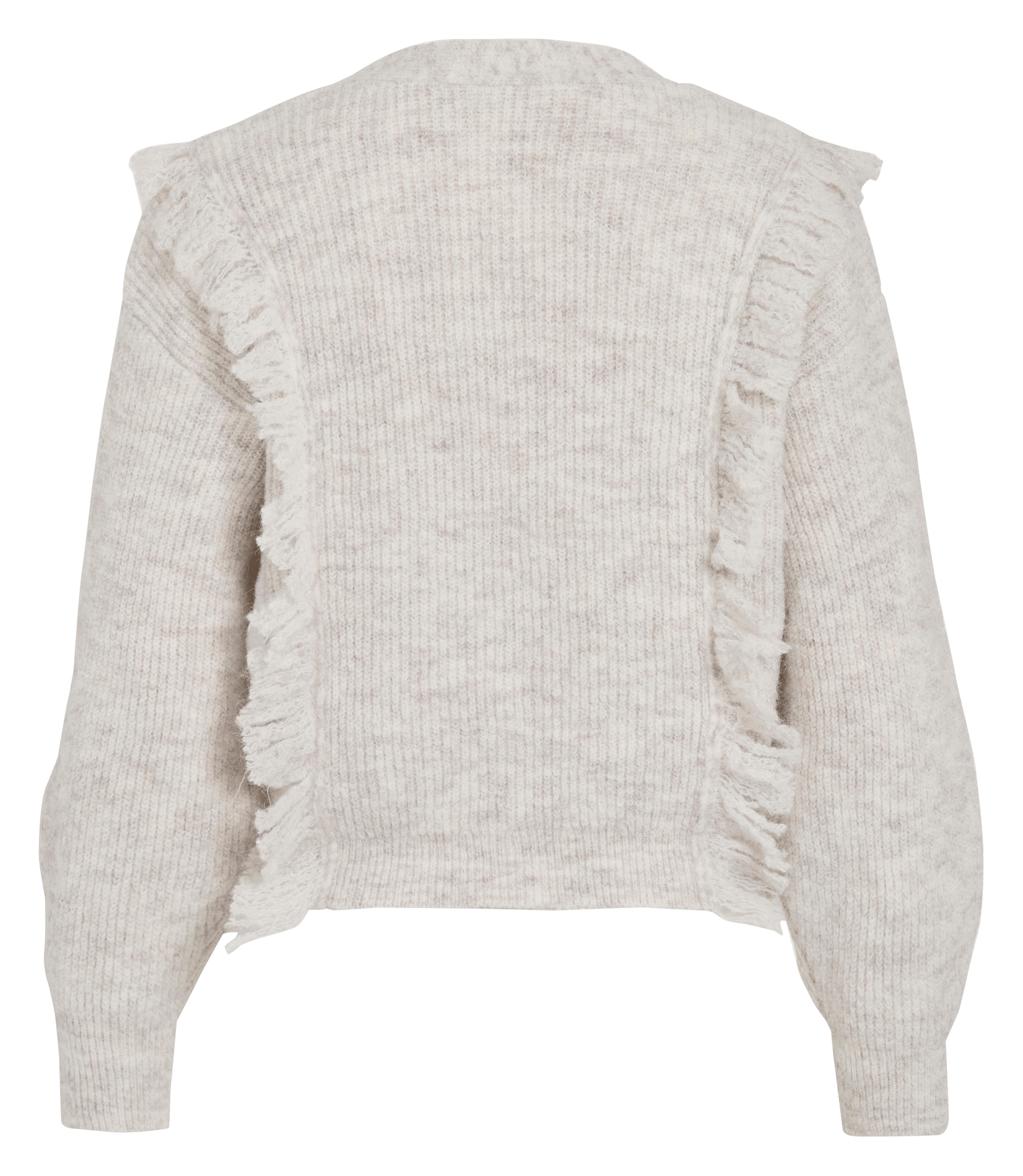 Gilet droit col V en maille VILA Beige