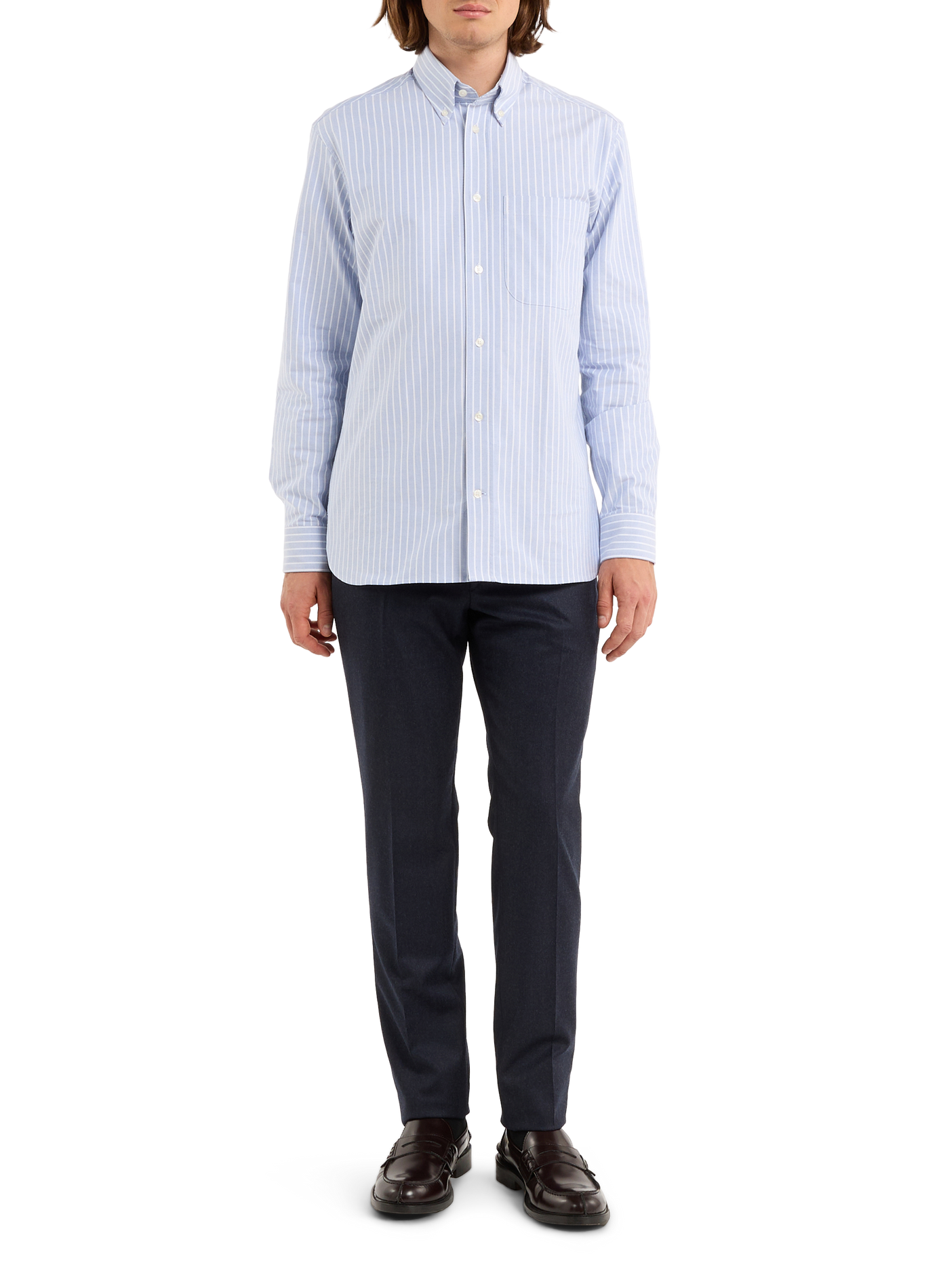 Slim-fit wool suit trousers SAISON 1865 Blue