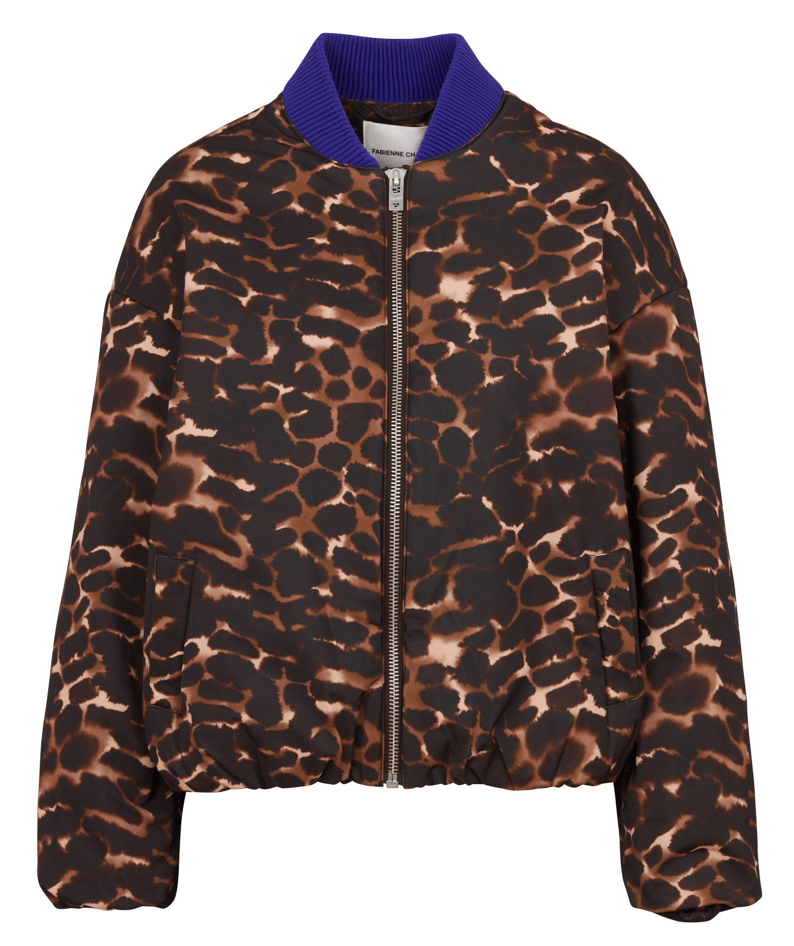 Veste bomber à motif léopard FABIENNE CHAPOT Marron