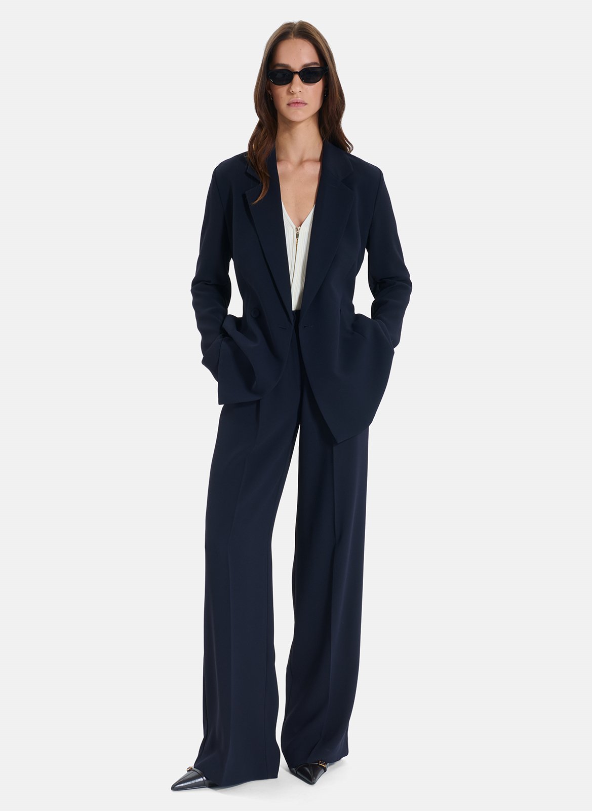 Tailored blazer with belt ZAPA Blue