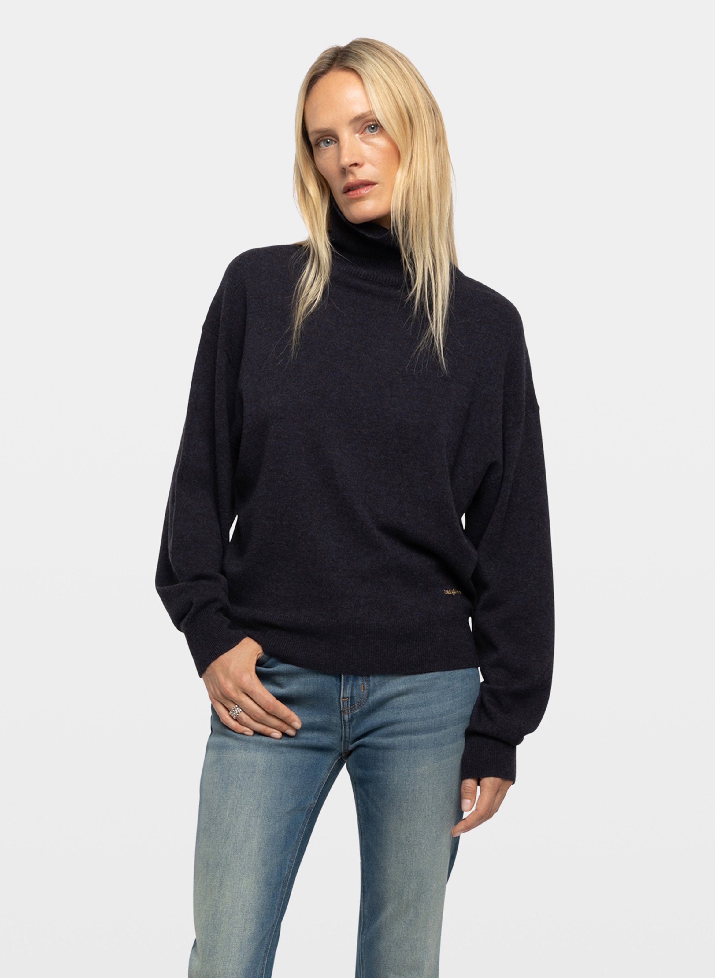 Pull col roulé en laine et cachemire ZADIG&VOLTAIRE Blue