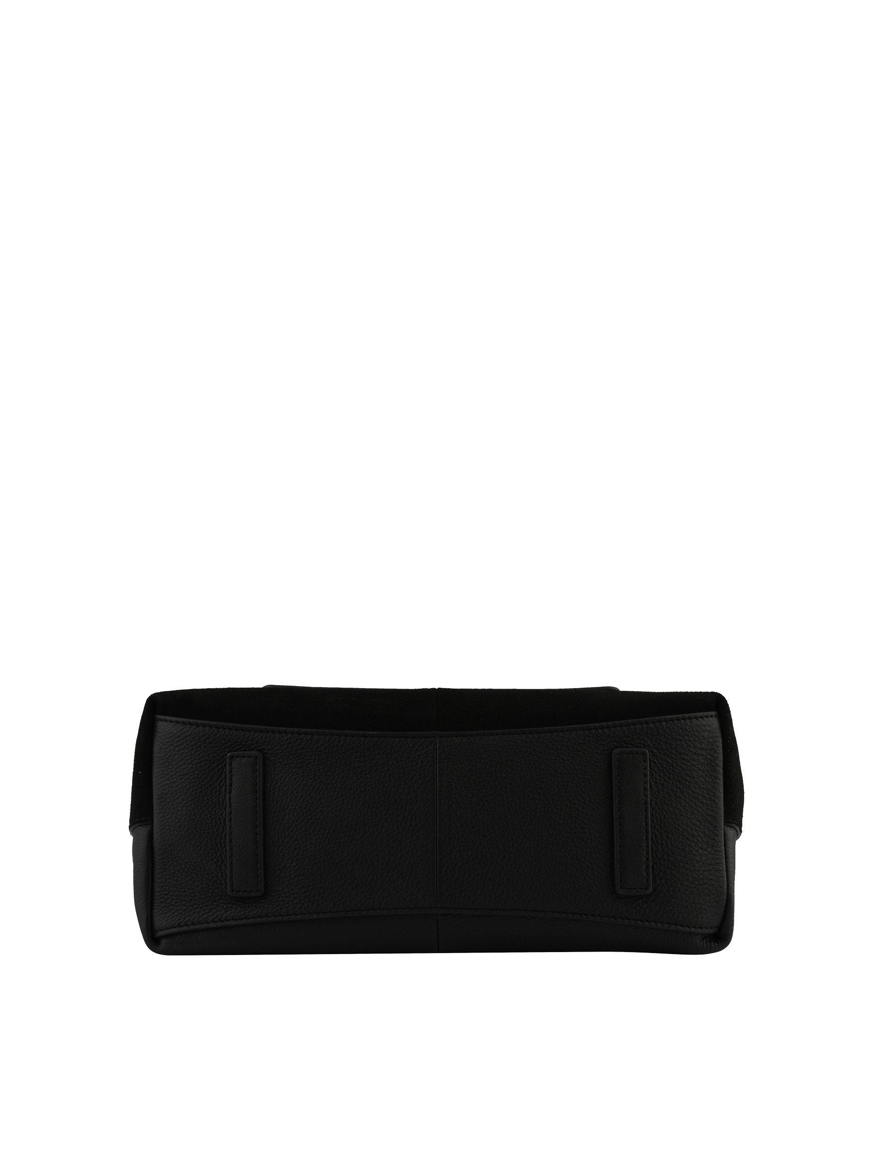 Cowhide suede-style tote bag POURCHET Black
