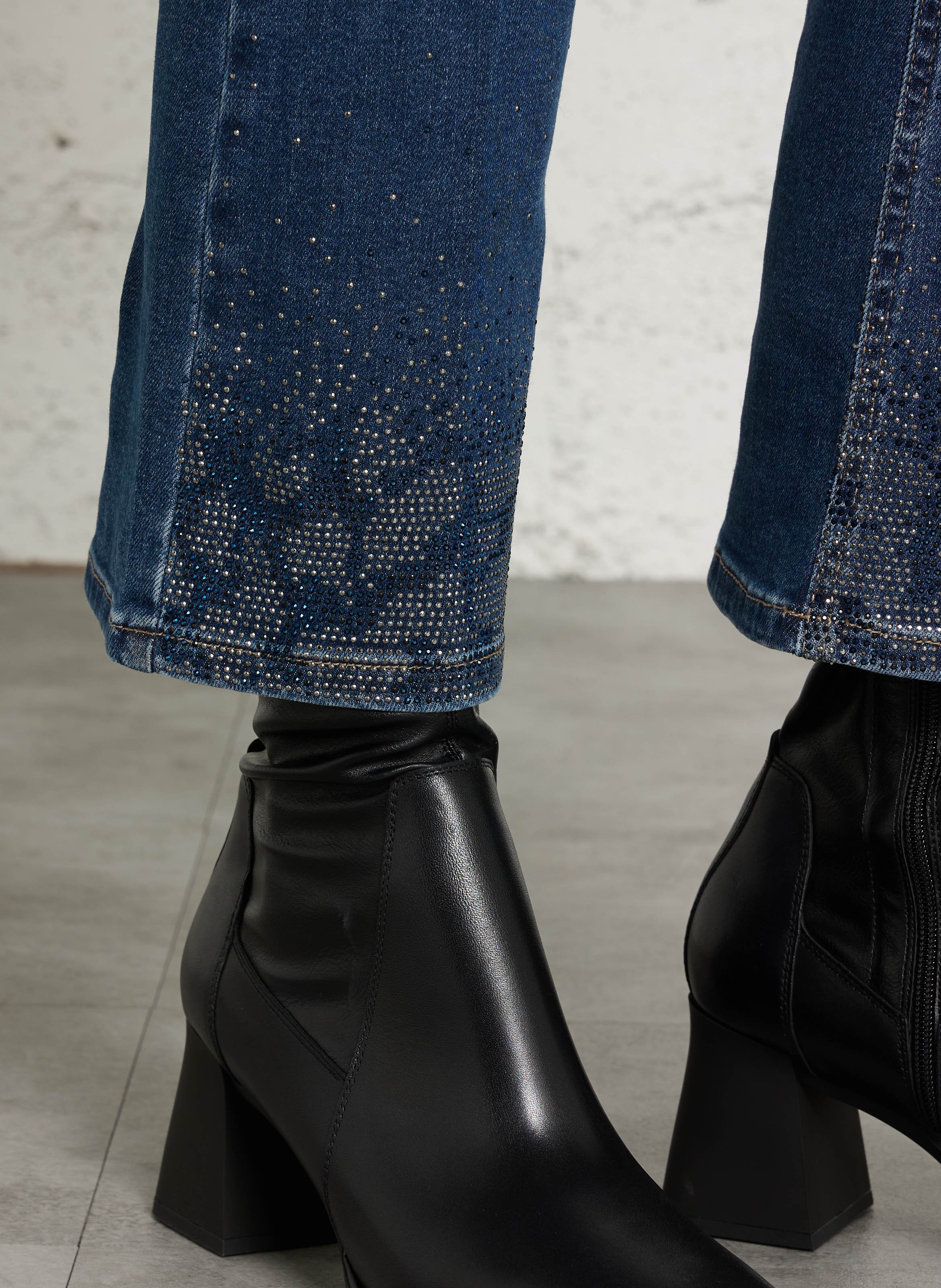 Schlaghose mit Strass LIU JO Blau