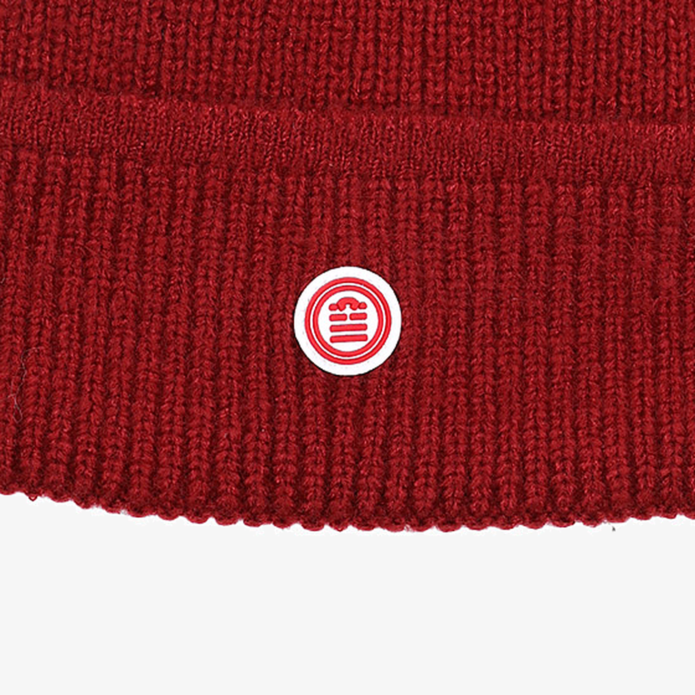 BONNET Ribbed red knit beanie Serge Blanco SERGE BLANCO Red