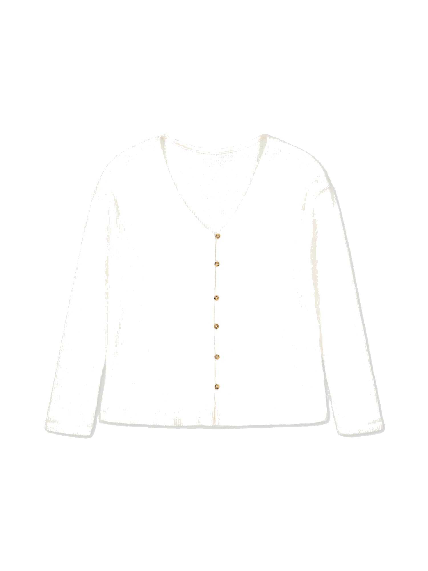 Buttoned V-neck cardigan LE TEMPS DES CERISES White