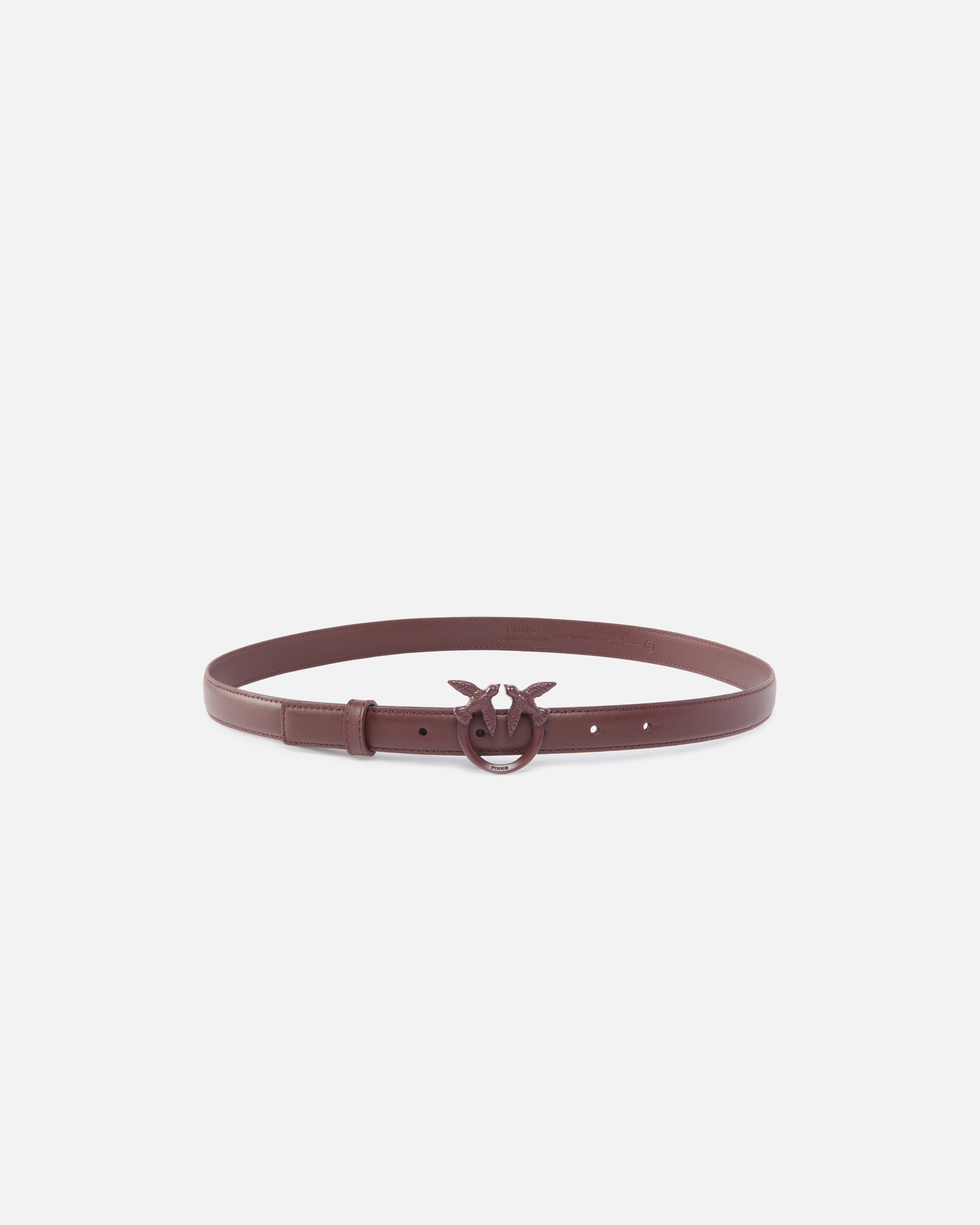 Fine ceinture love birds en cuir color block 2cm PINKO