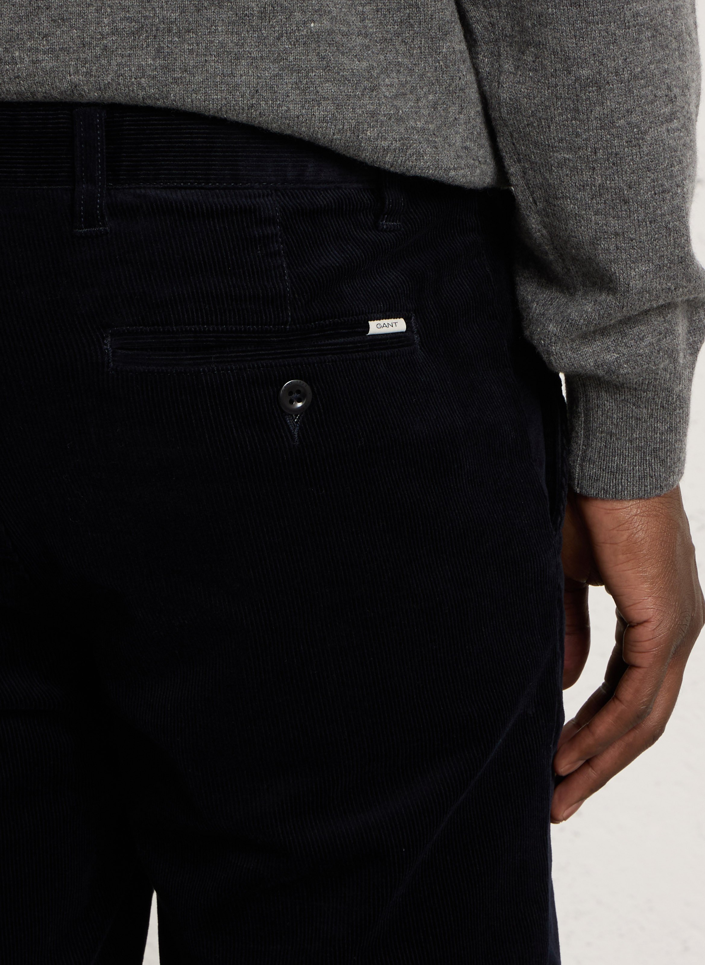 Pantalon slim en velours côtelé GANT Bleu