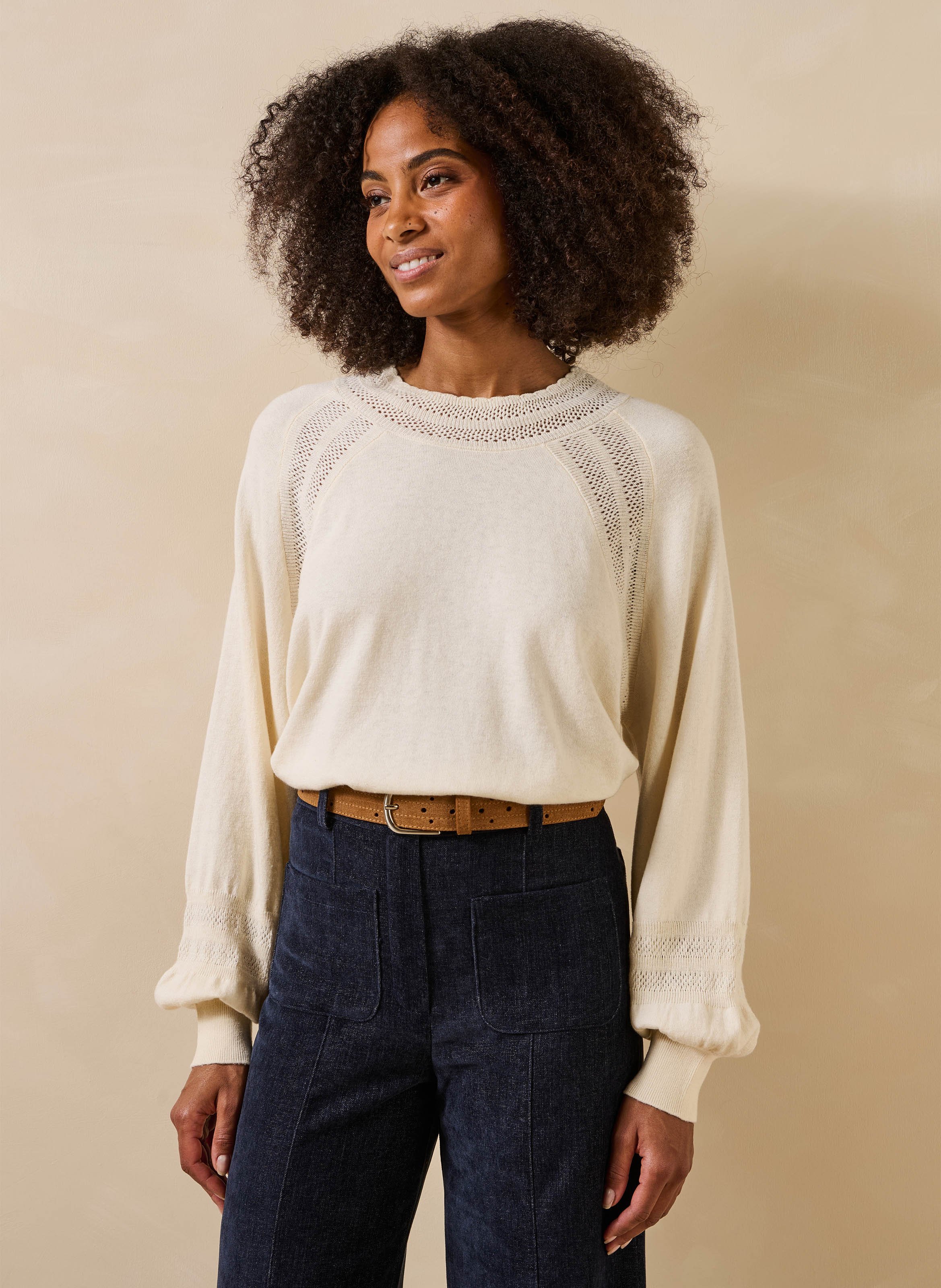 Oversized sweater in wool and organic cotton LA FEE MARABOUTEE