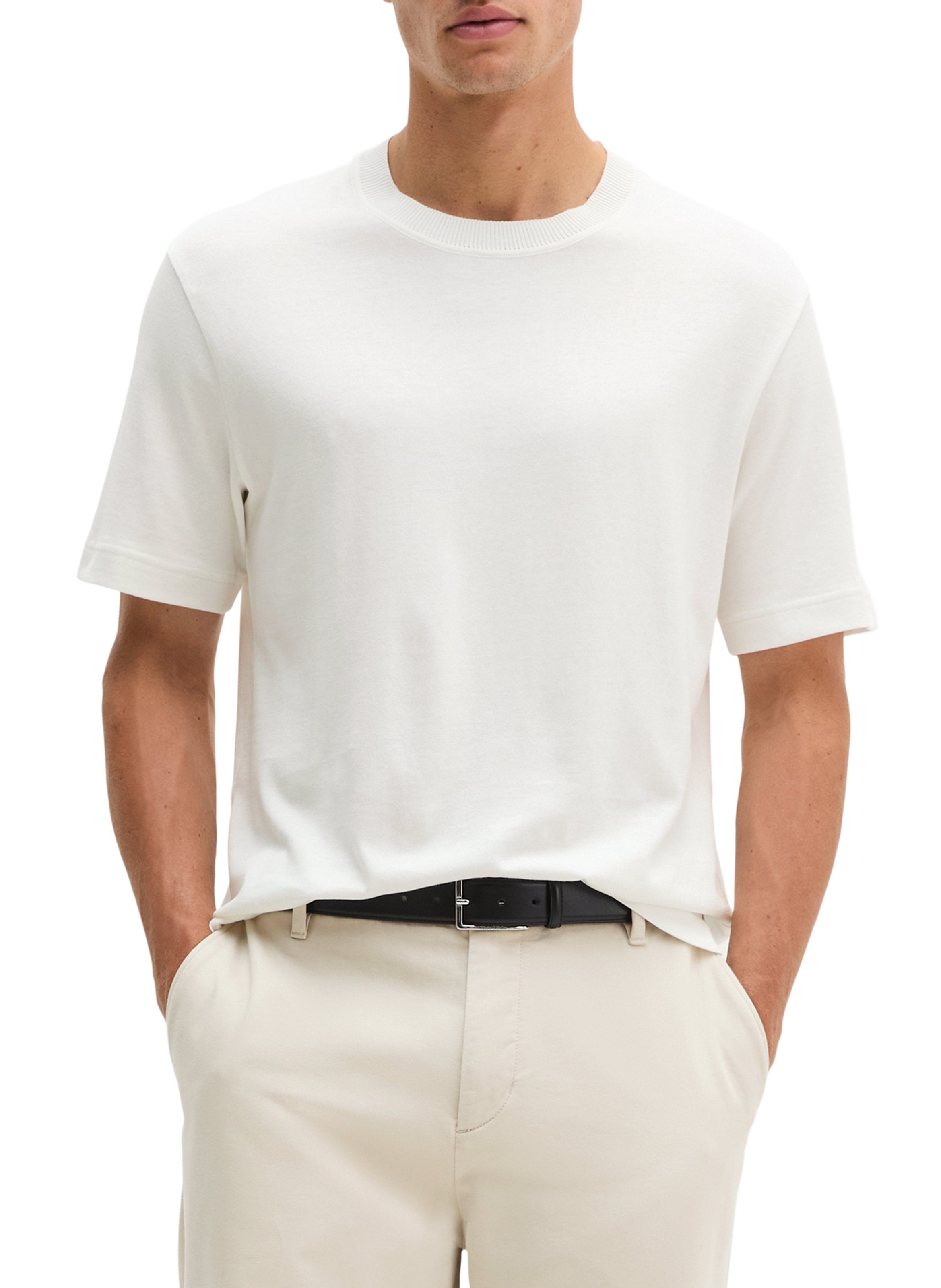 Round-neck cotton T-shirt MARC O'POLO White