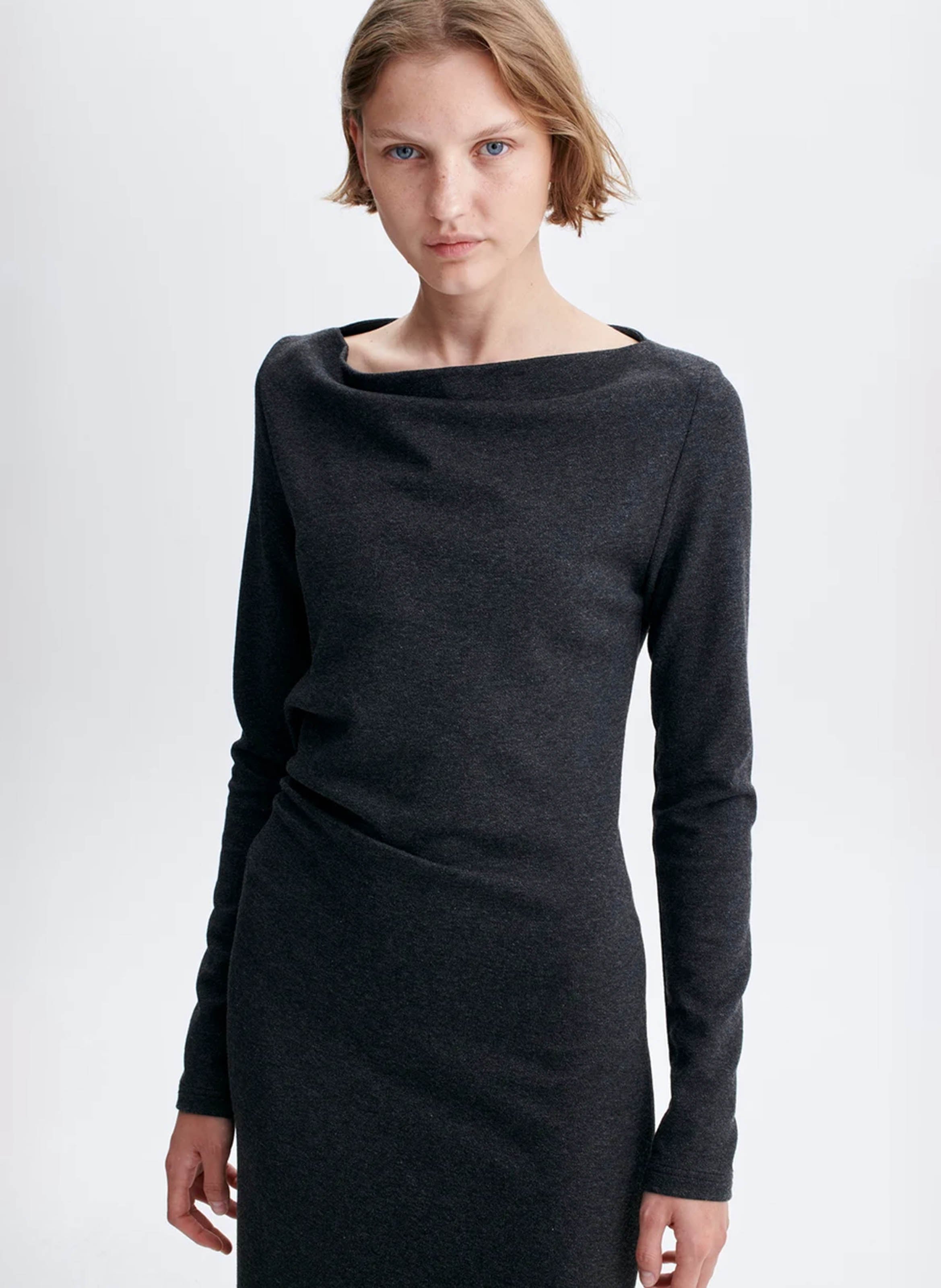Boat-neck midi dress VANESSA BRUNO Grey