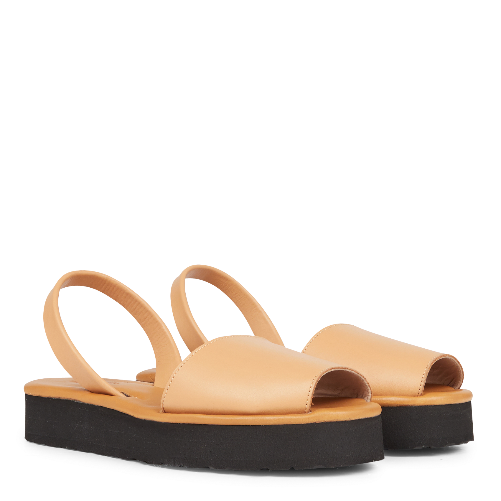 Platte, leren sandalen MINORQUINES Bruin