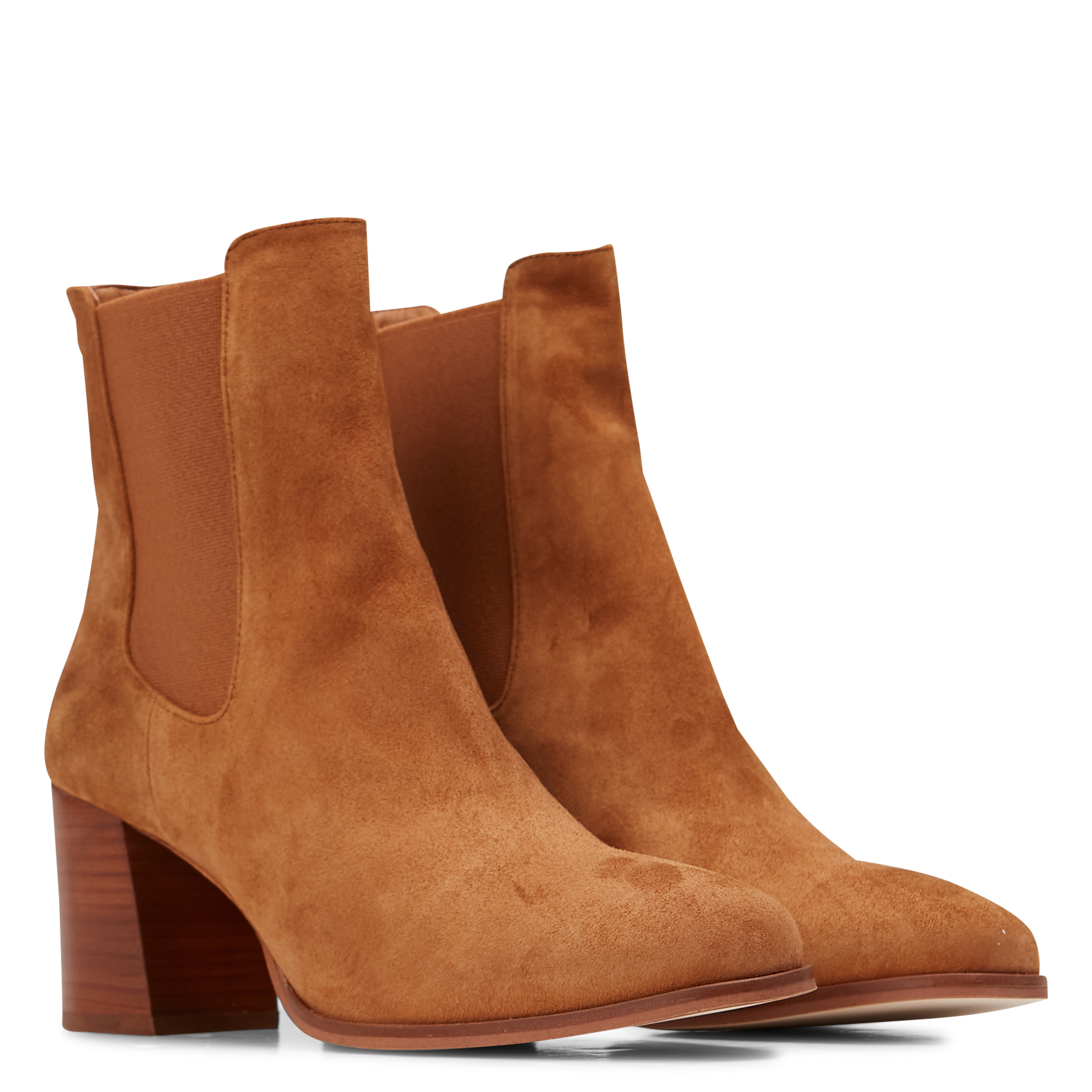 Bottines chelsea en cuir velours COSMOPARIS Marron