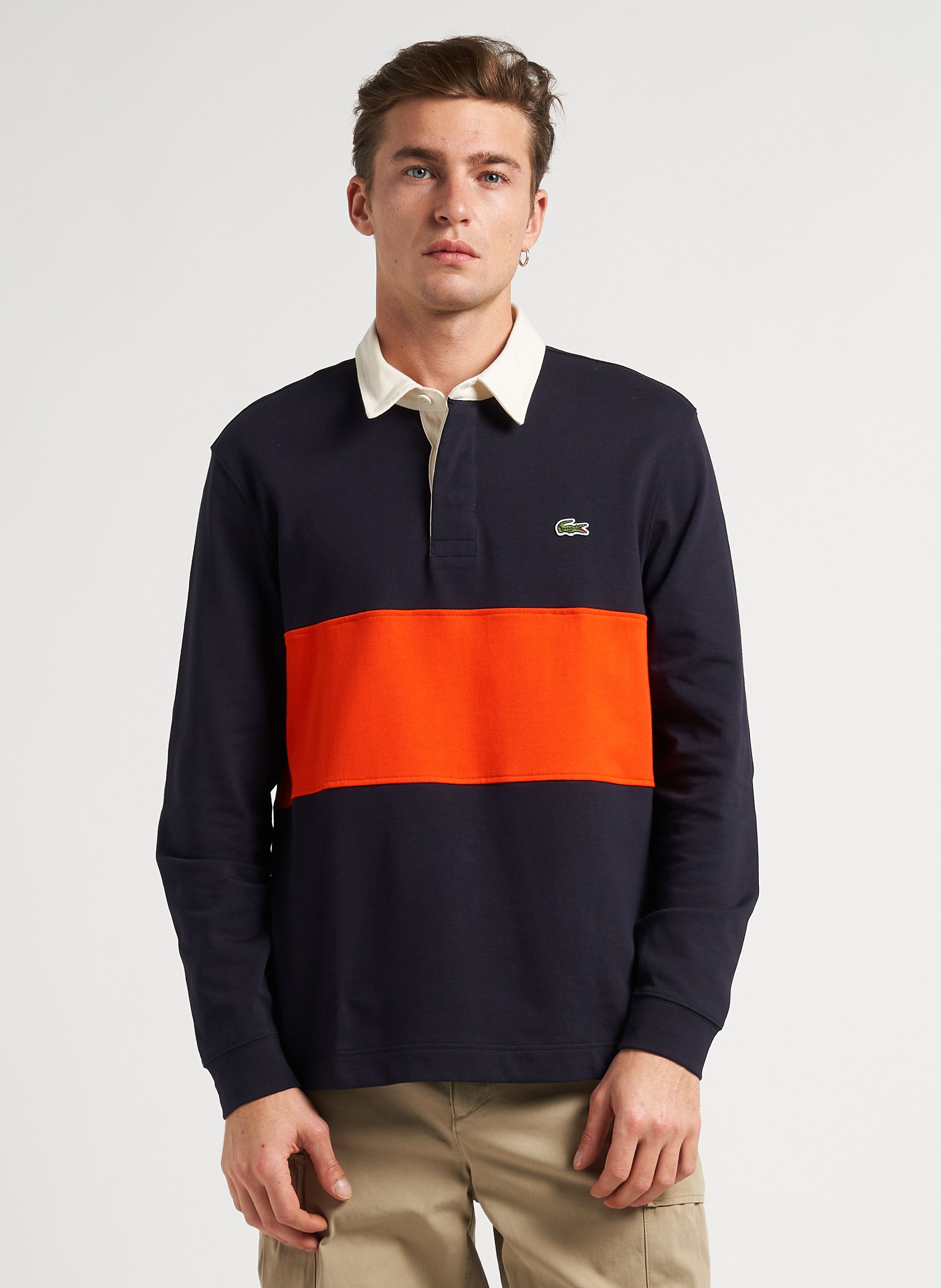 Polo lacoste manches longues homme new arrivals