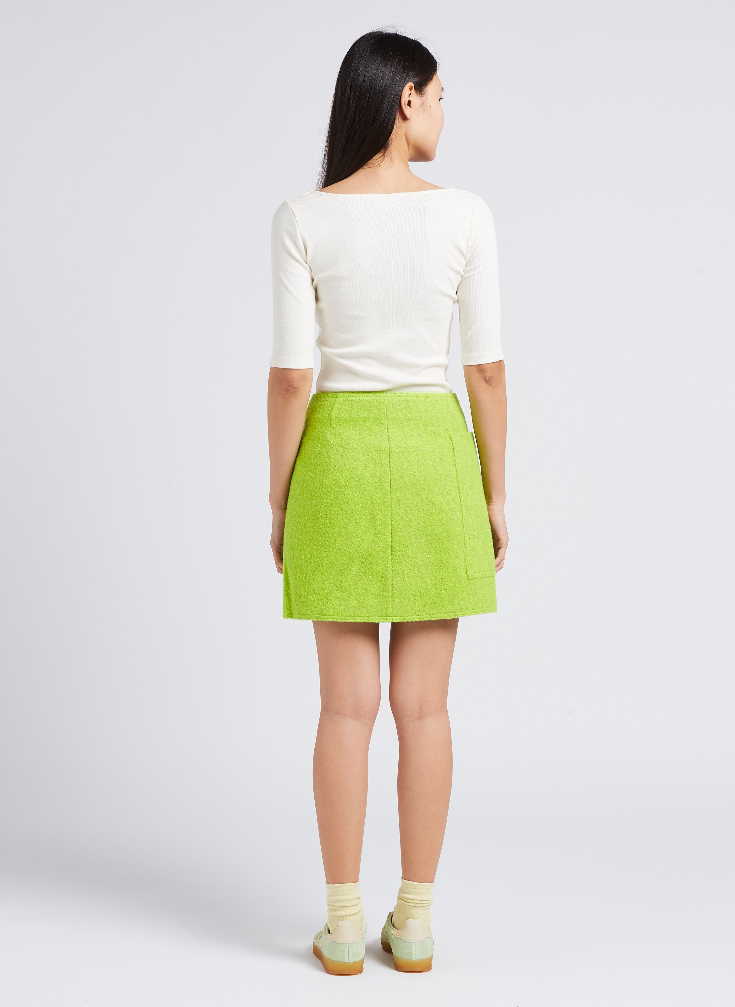 Korte, rechte rok SAMSOE SAMSOE Groen