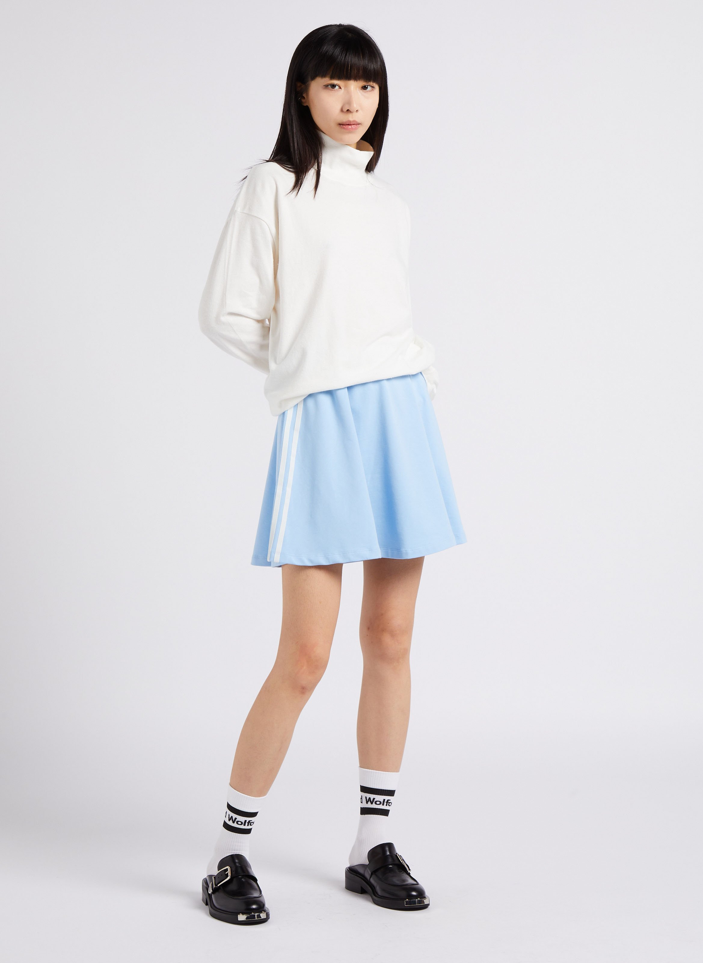 A-lijnrok van katoenmix ADIDAS Blauw