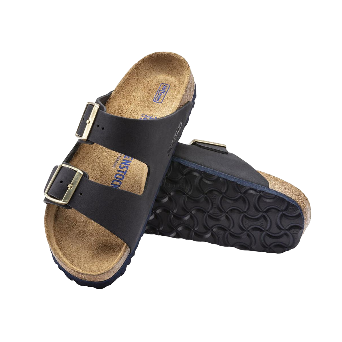 Faux leather sandals BIRKENSTOCK Black