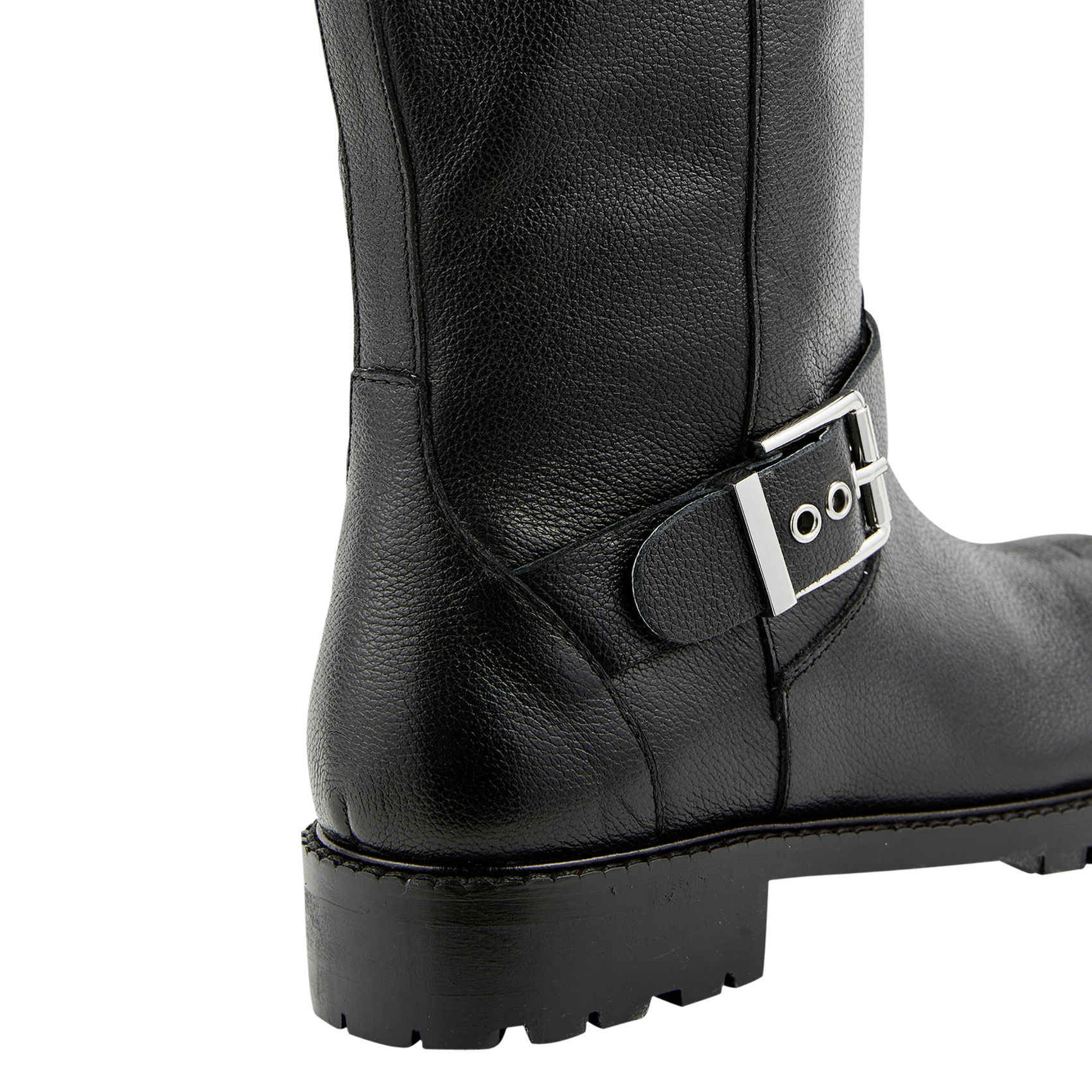 Bottes crantées en cuir COSMOPARIS Noir