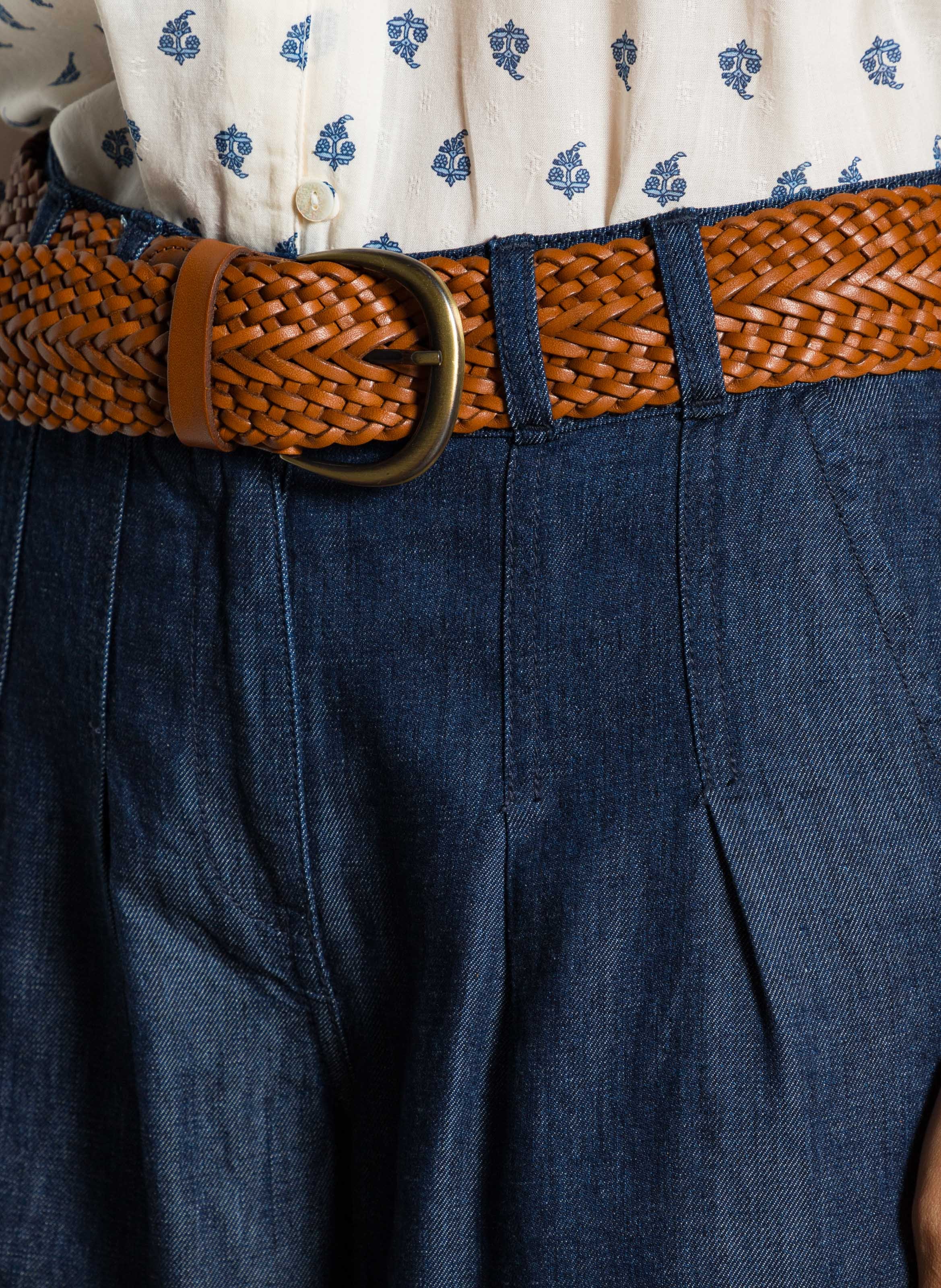 Ceinture en cuir MAISON 123 Marron