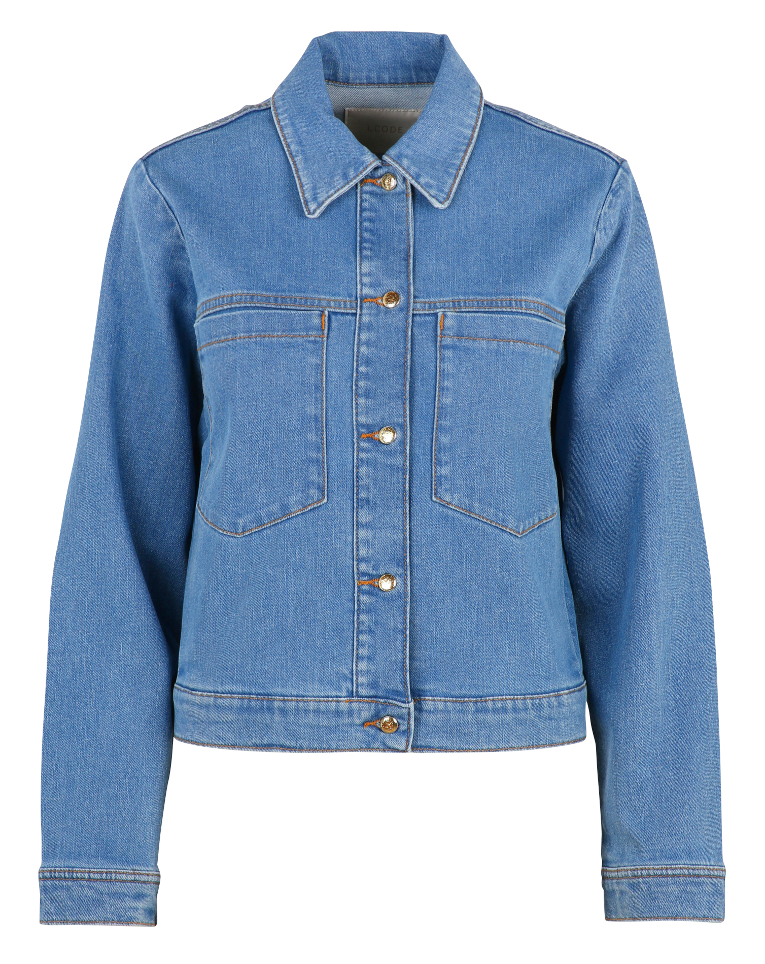 Short buttoned denim jacket I CODE Blue