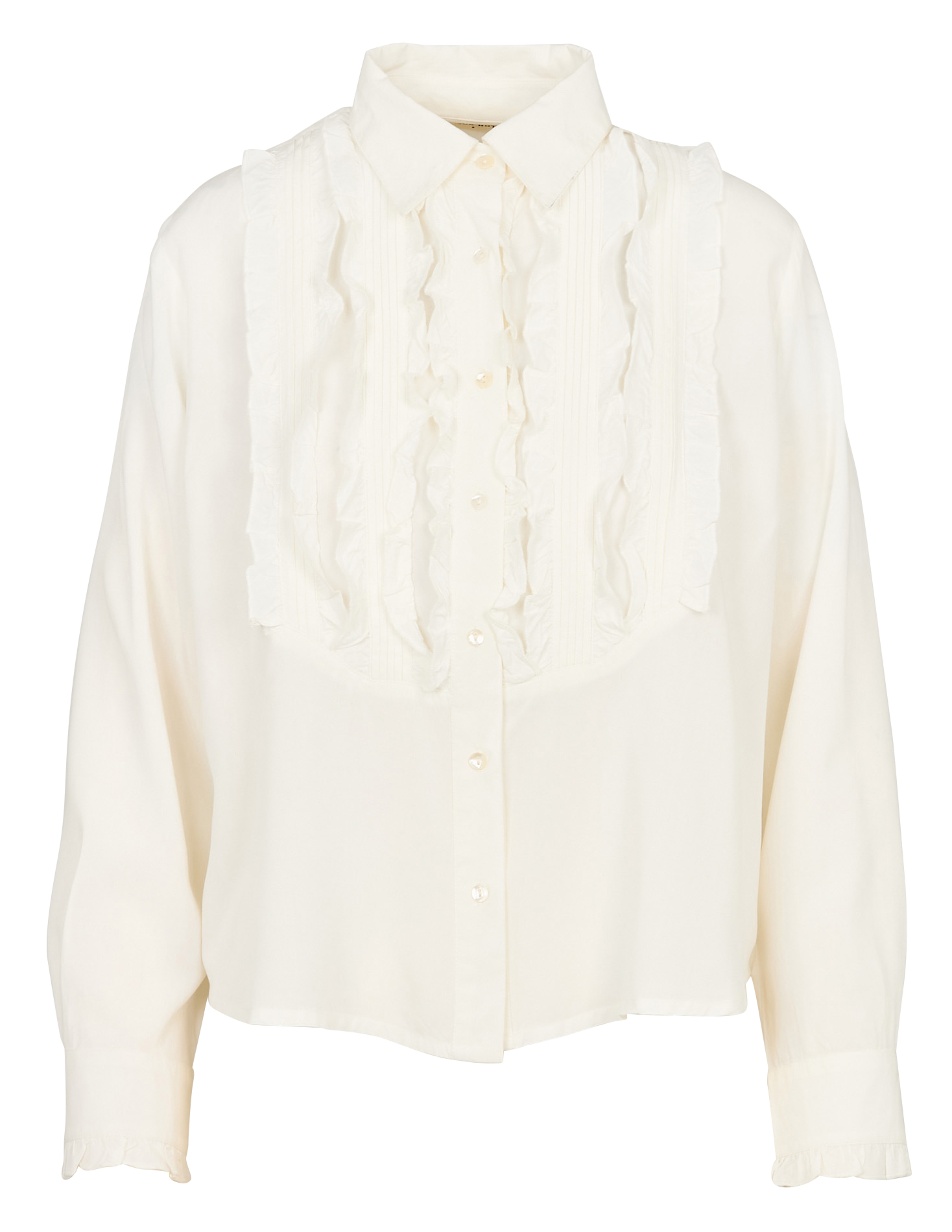 Short embroidered cotton-blend henley dress MAISON HOTEL Beige