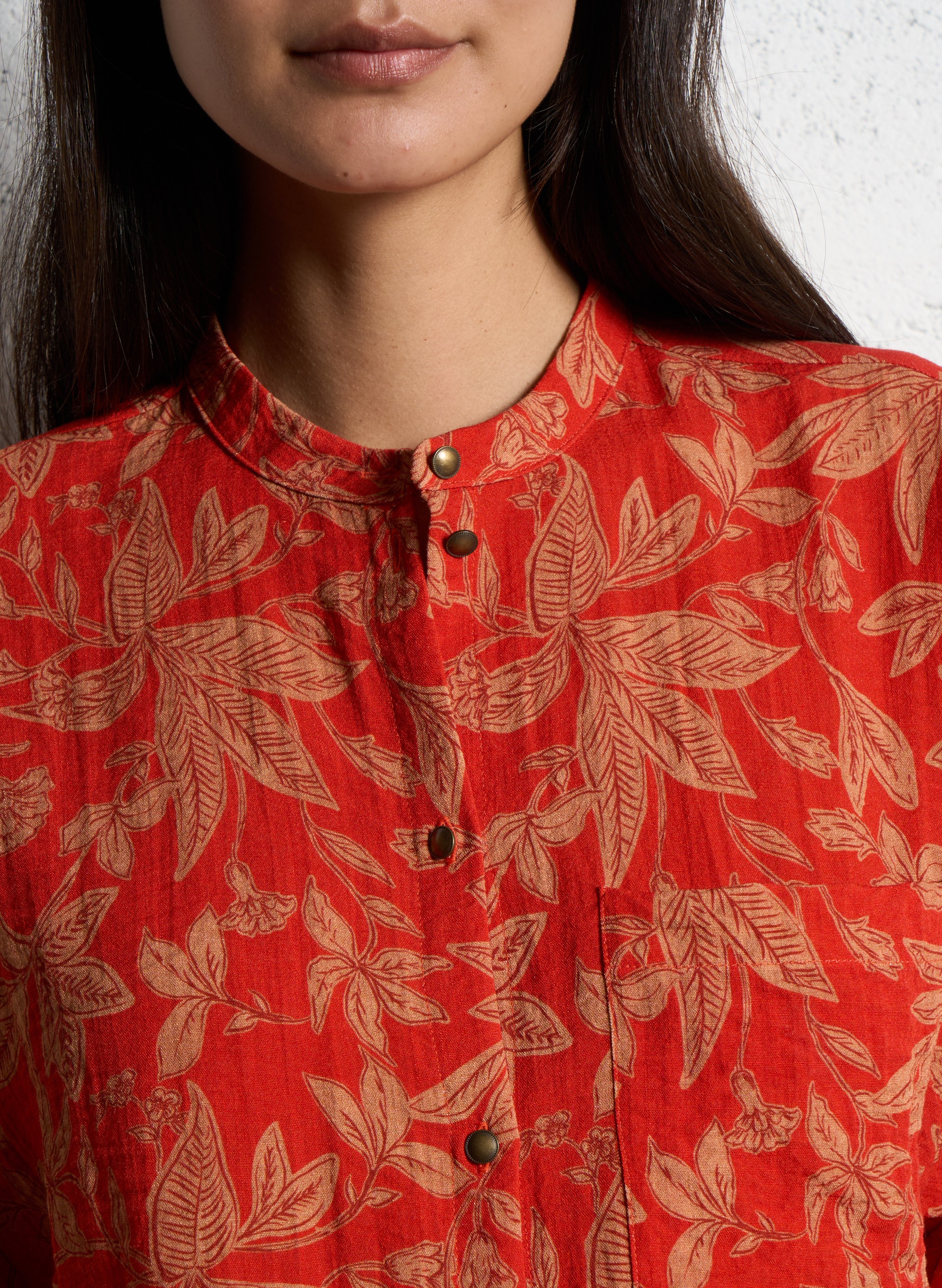 Gestreept overhemd ONE STEP Oranje