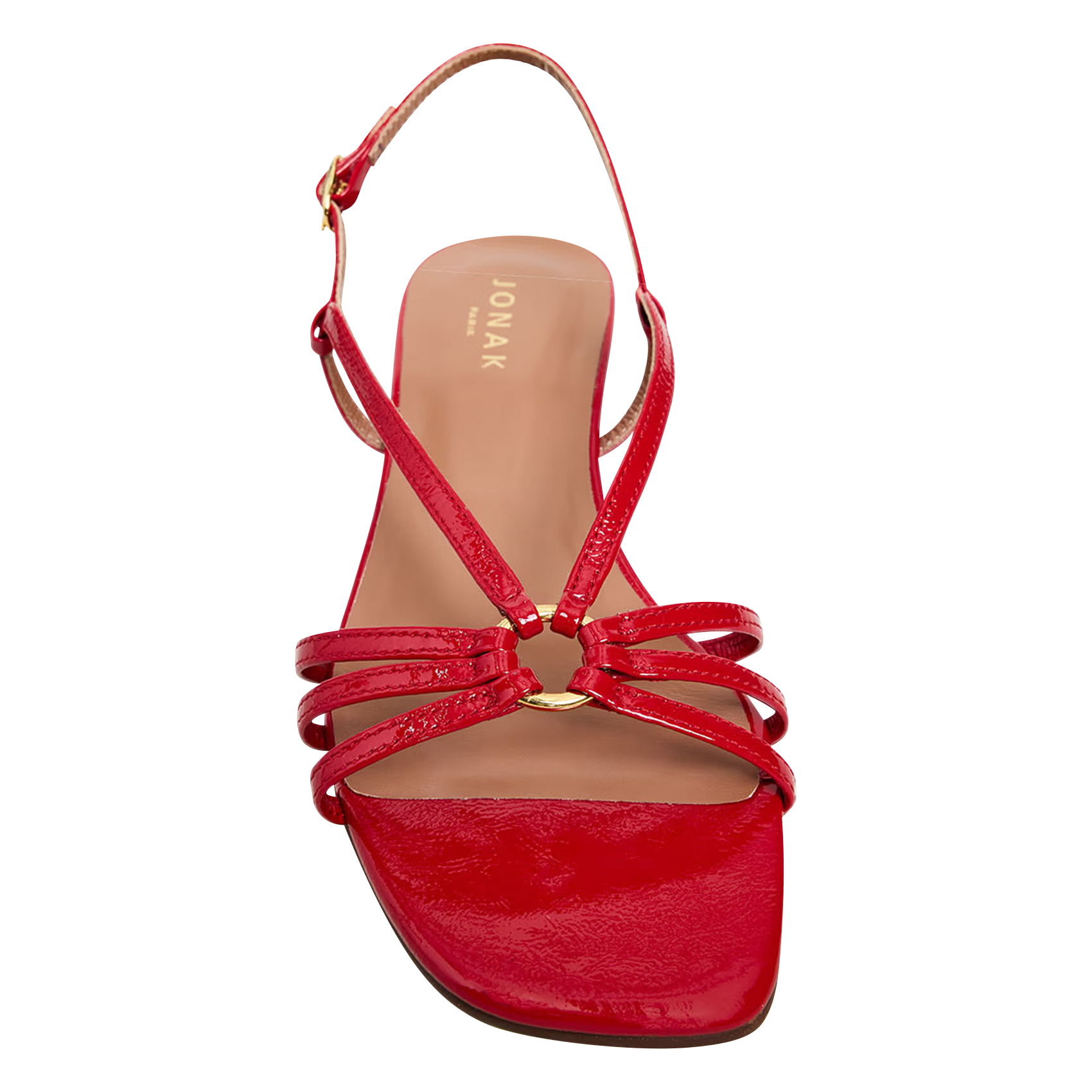 Law Sandale Plate Jonak HIGH STRAPPY LEATHER SANDALS ROUGE JONAK