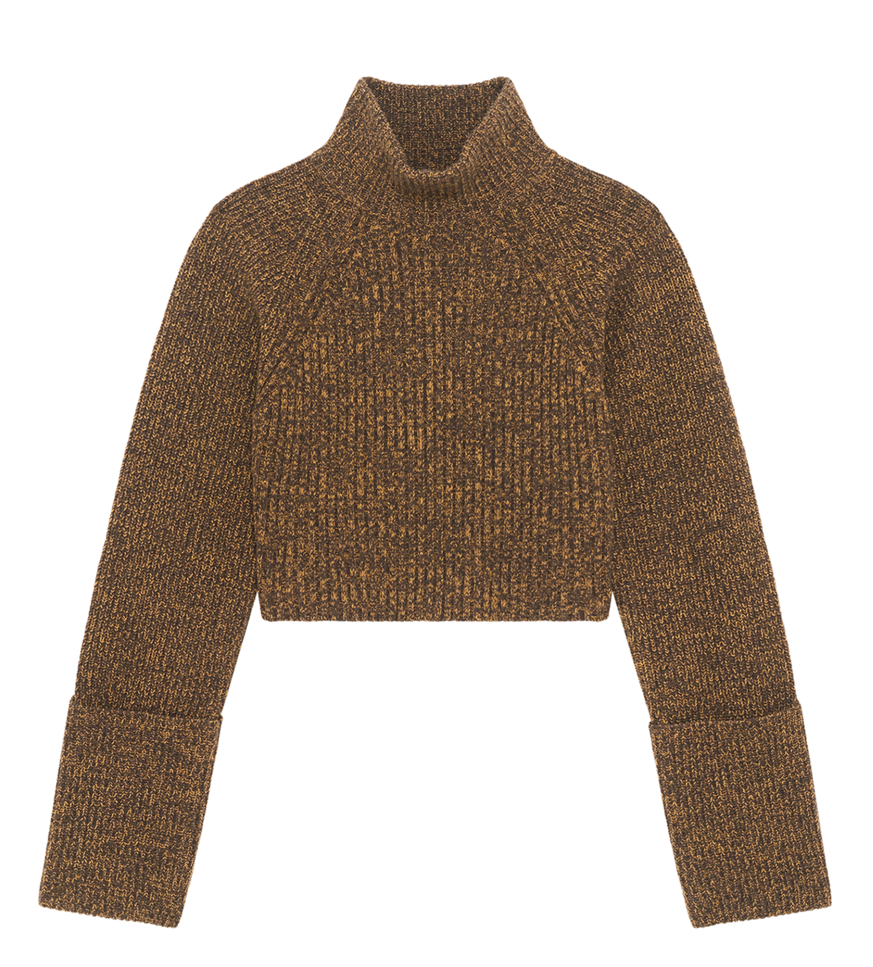 Pull droit col montant en laine IRO Marron