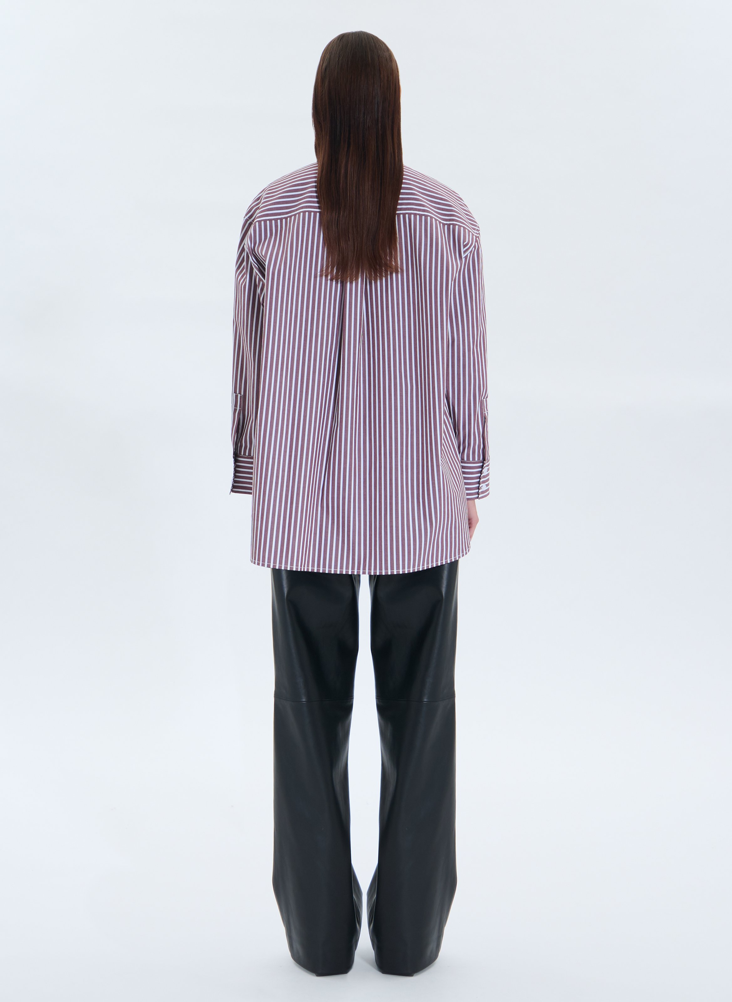 Blouse col classique en coton ZAPA Rouge